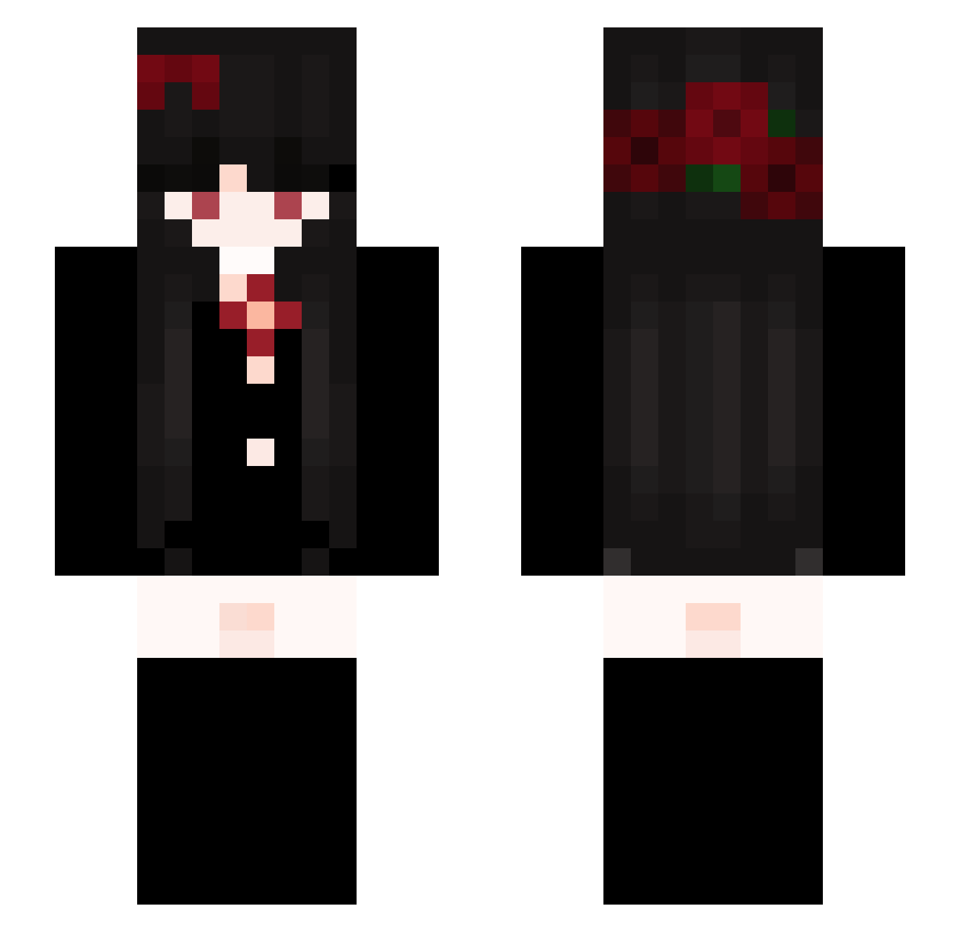 Koutsixd Minecraft skin, front and back view