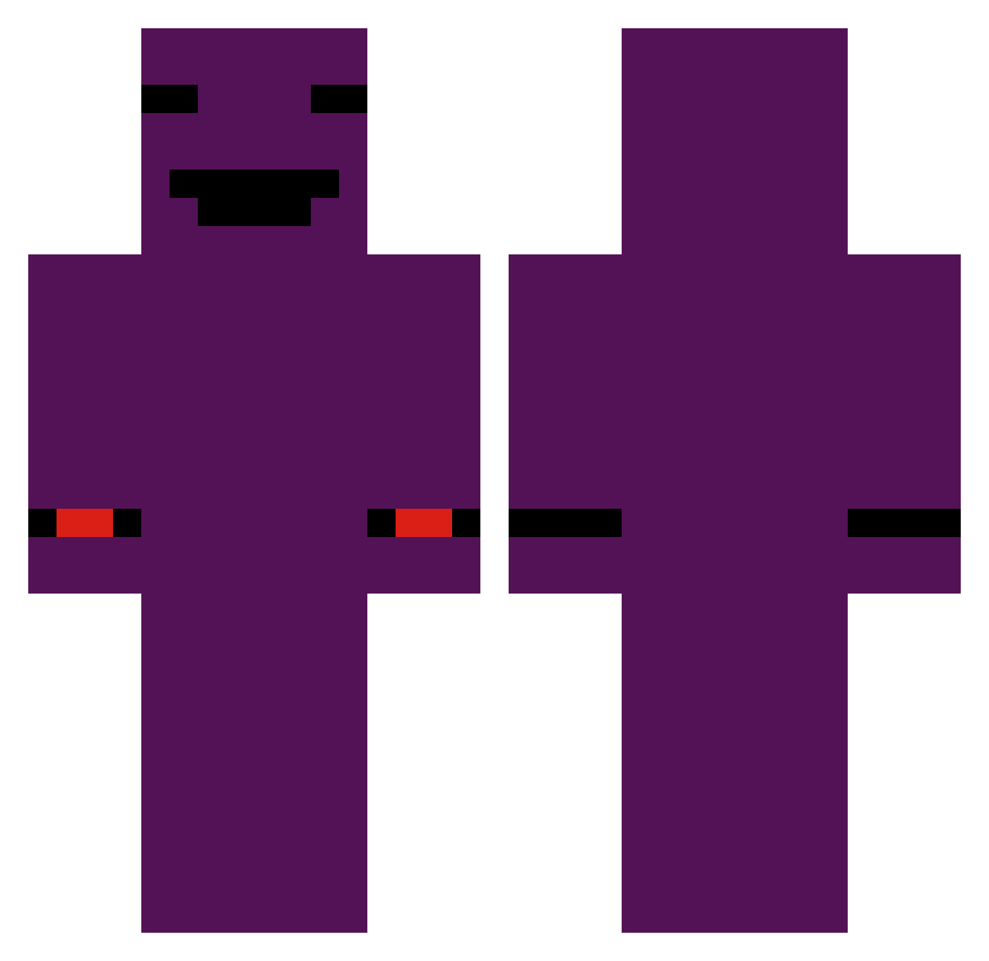 JESTEMBLOODISH Minecraft skin, front and back view