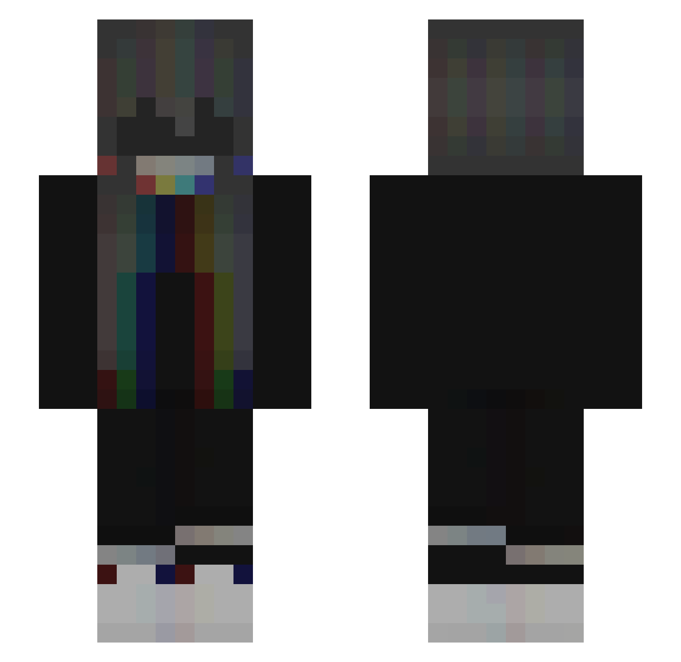 Gioozie Minecraft skin, front and back view