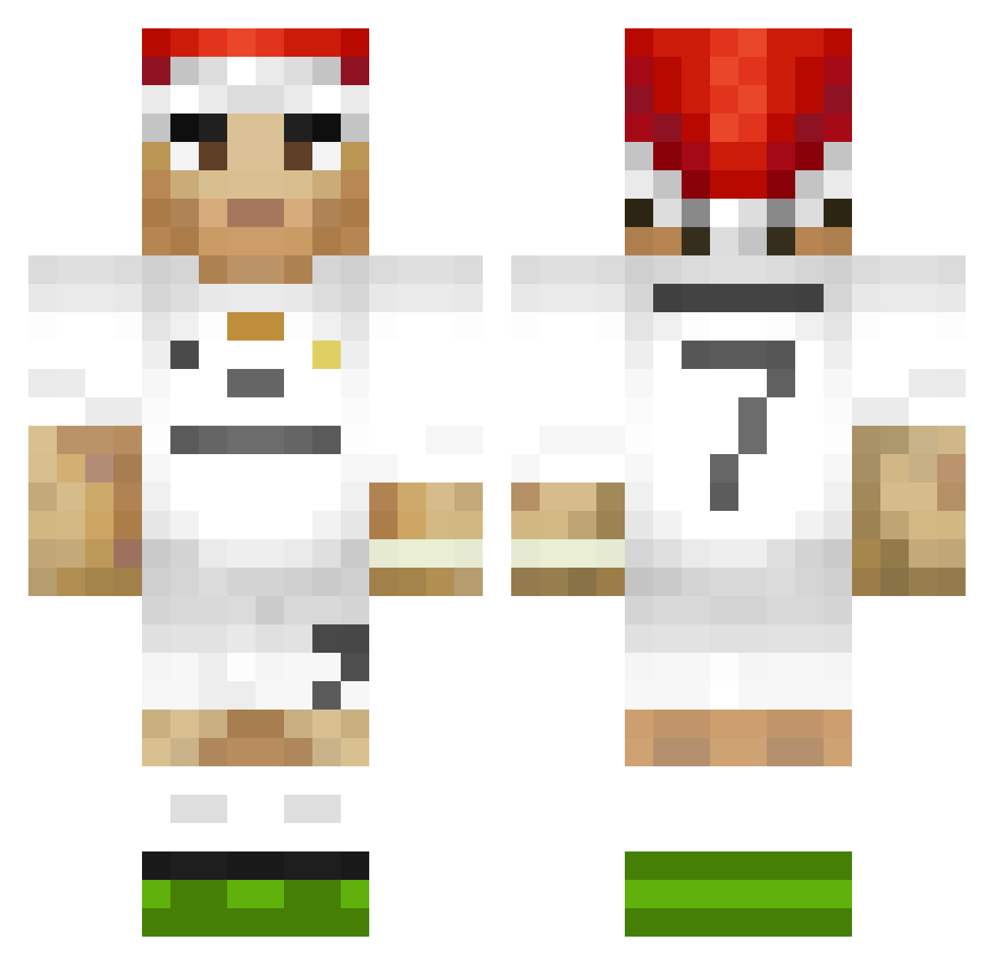 jingma42 Minecraft skin, front and back view