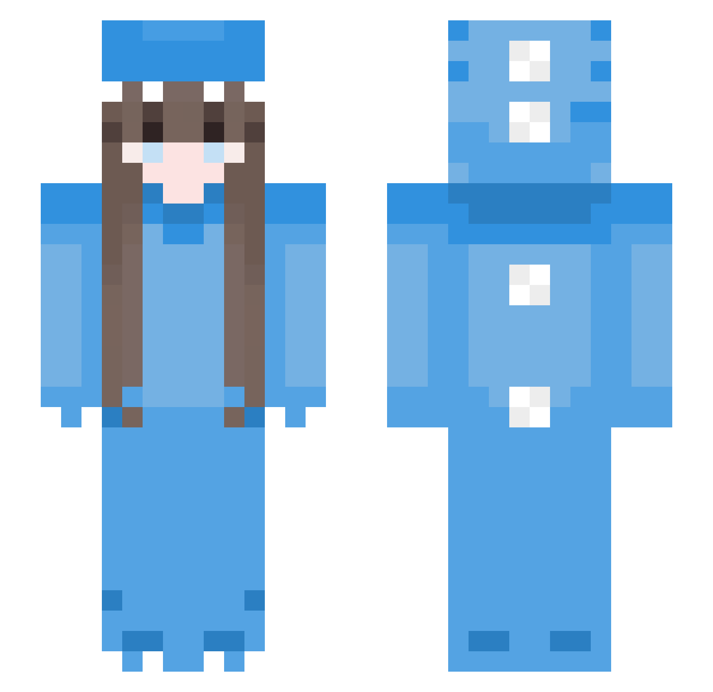 carrotheadhan Minecraft skin, front and back view