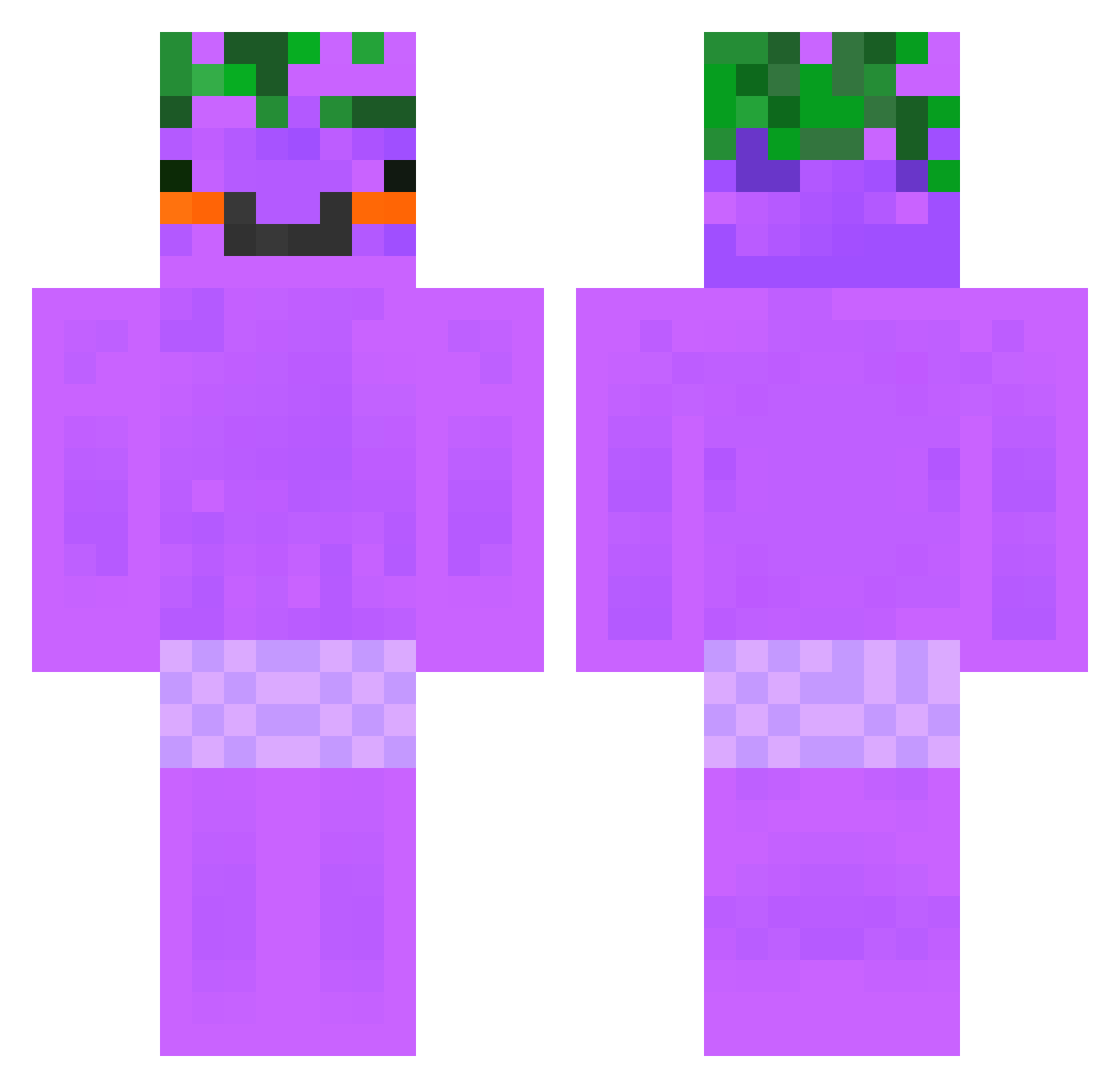 Vakho Minecraft skin, front and back view