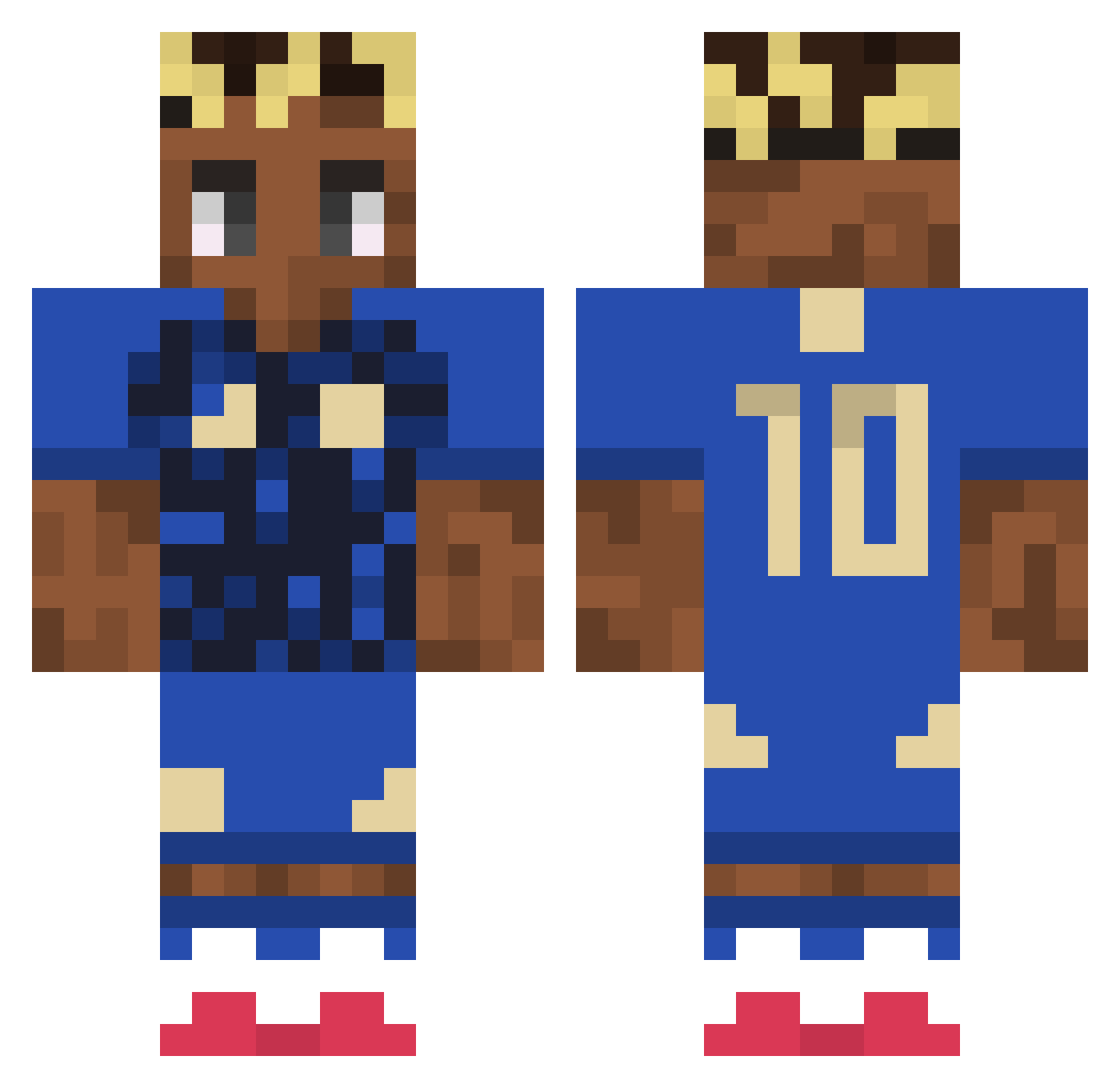 DennyO_ Minecraft skin, front and back view