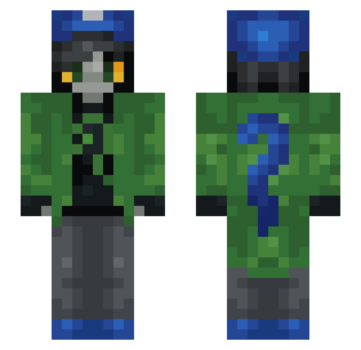 lily_dog_mabel Minecraft skin, front and back view