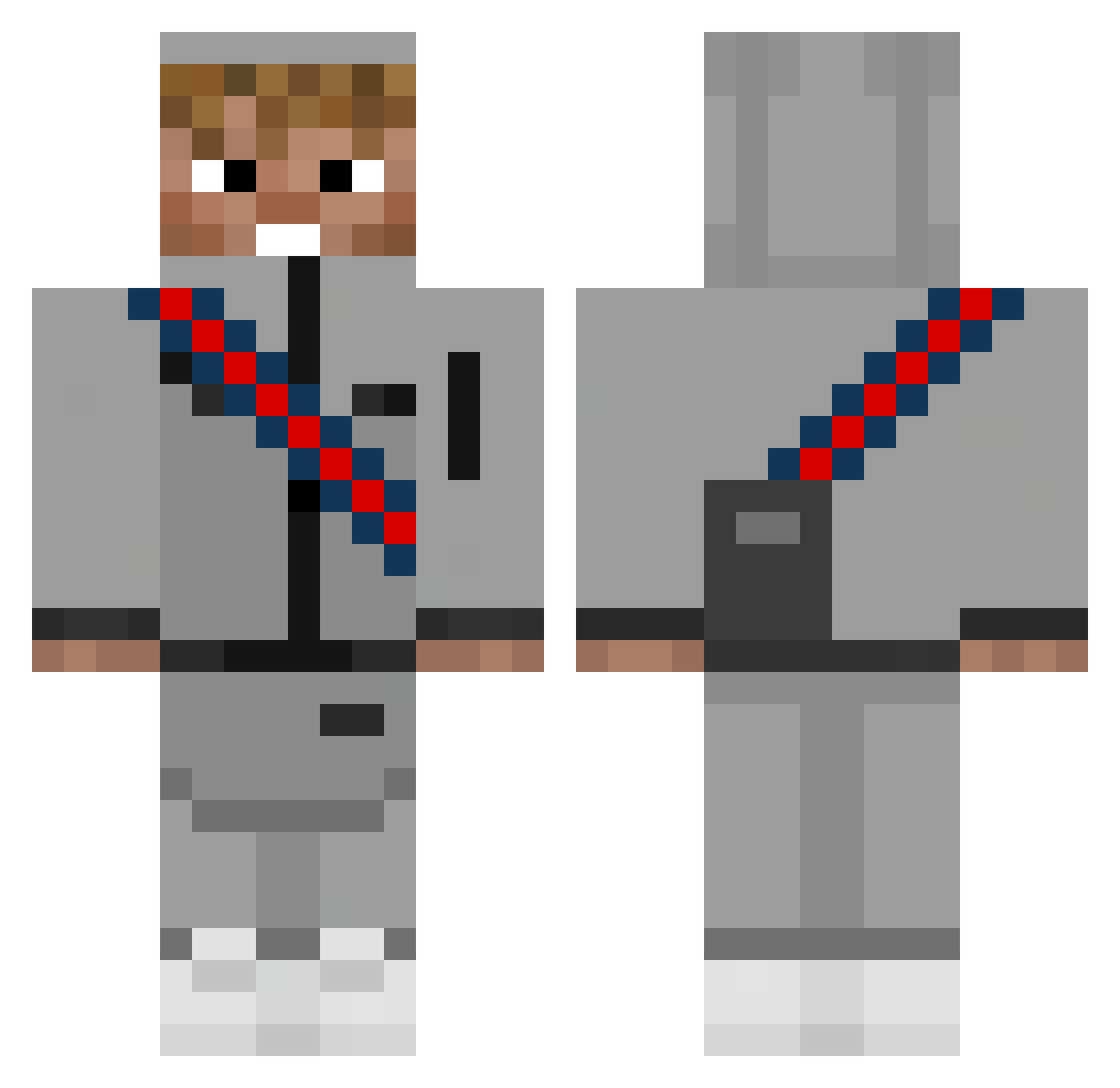 nero213 Minecraft skin, front and back view