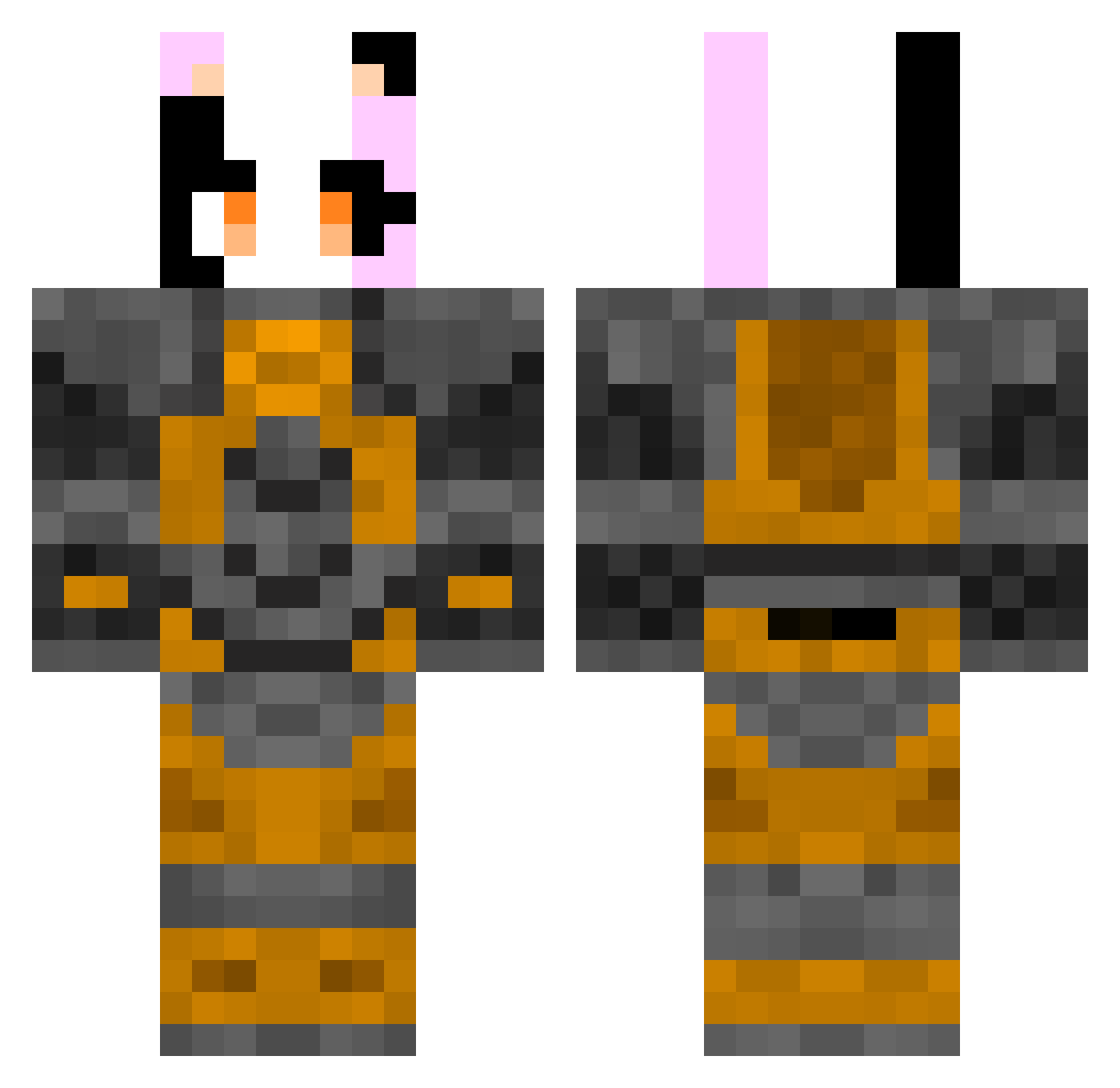 rszs Minecraft skin, front and back view