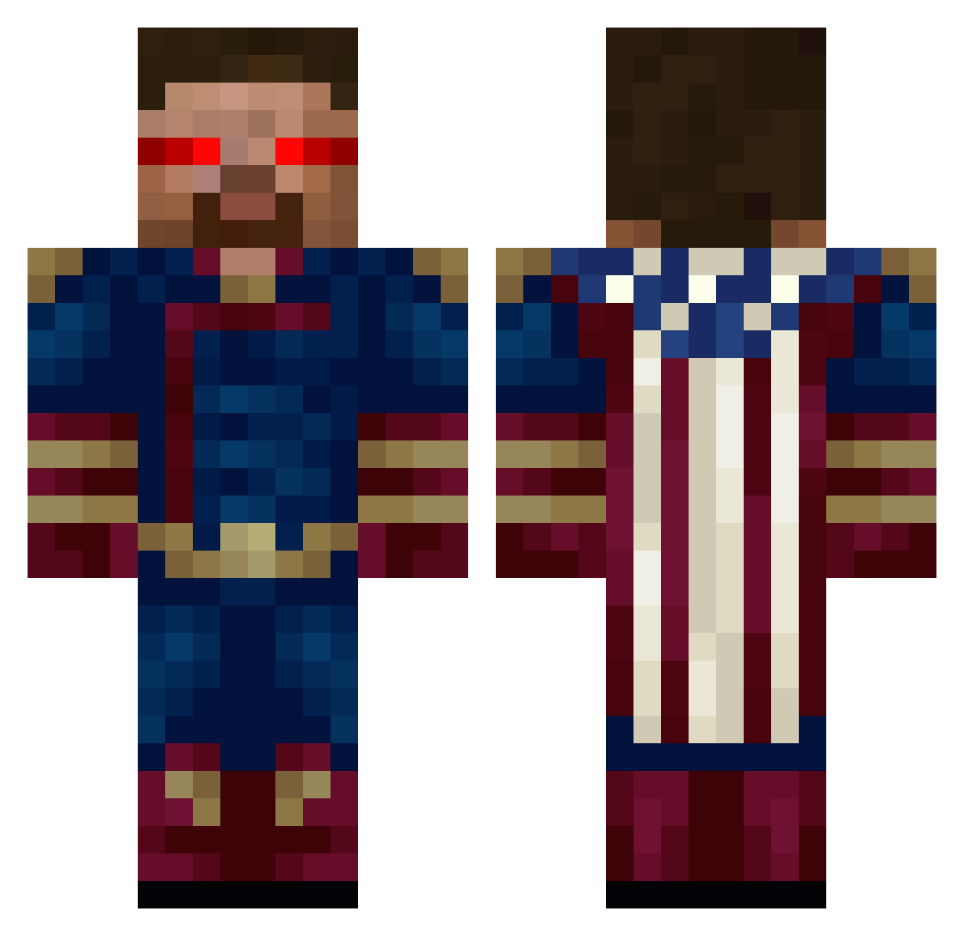 chethedoedeer Minecraft skin, front and back view