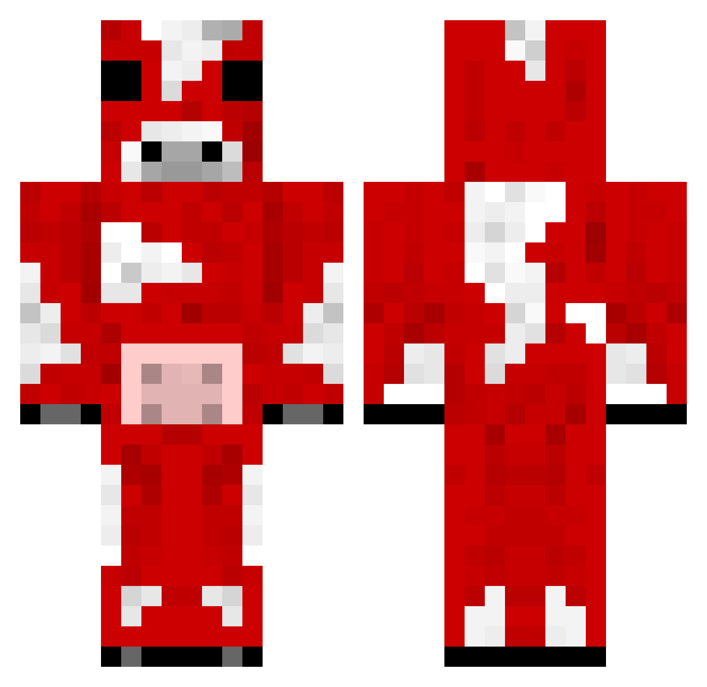 GTFgoogleface Minecraft skin, front and back view