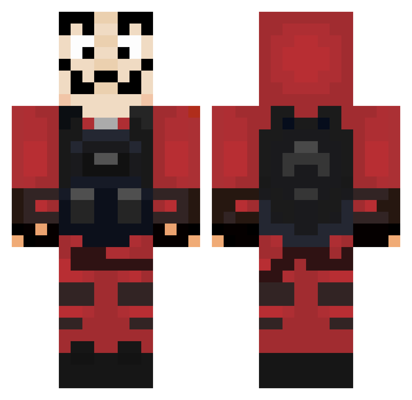 Wiktorus210 Minecraft skin, front and back view