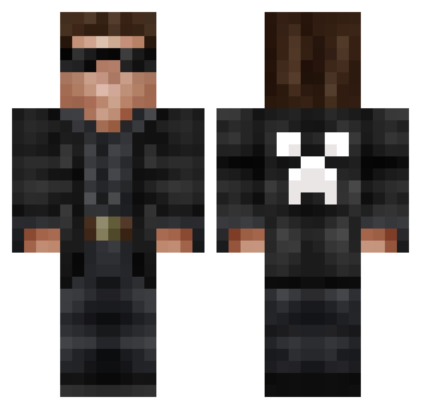 _xBlackEagle_ Minecraft skin, front and back view