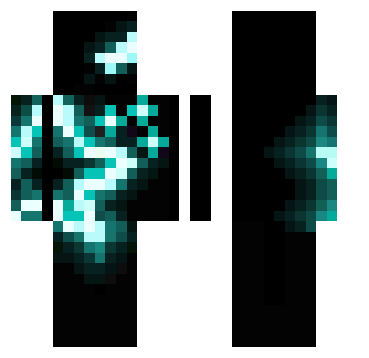 bruhyeetos Minecraft skin, front and back view