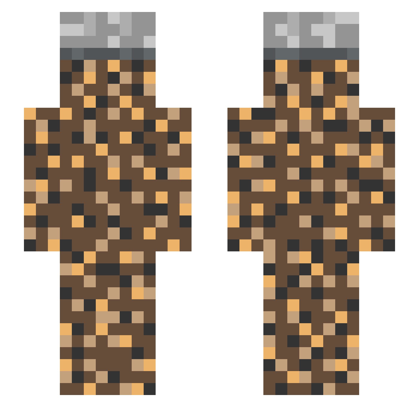 Catbat14 Minecraft skin, front and back view