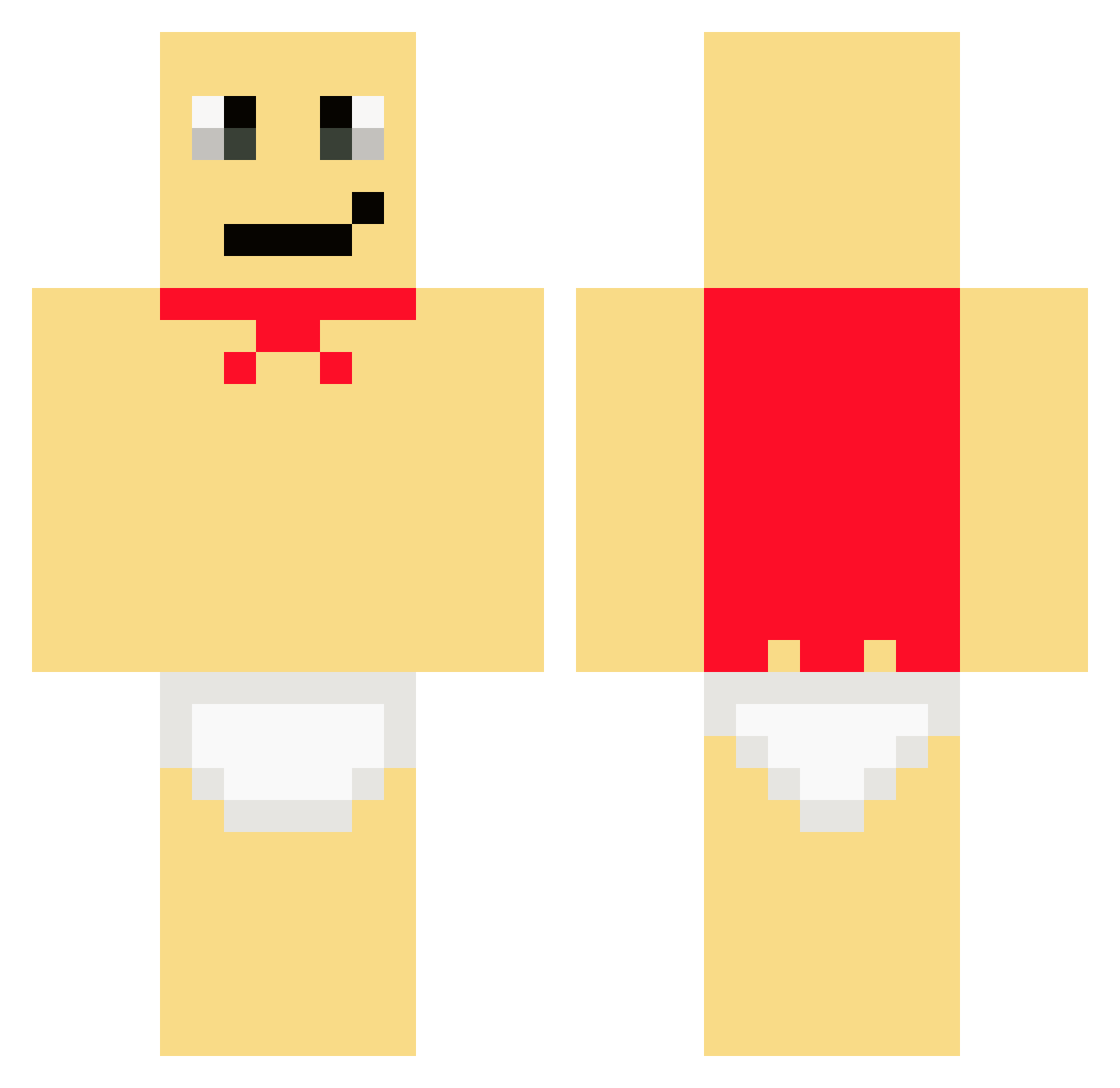 Robro011 Minecraft skin, front and back view
