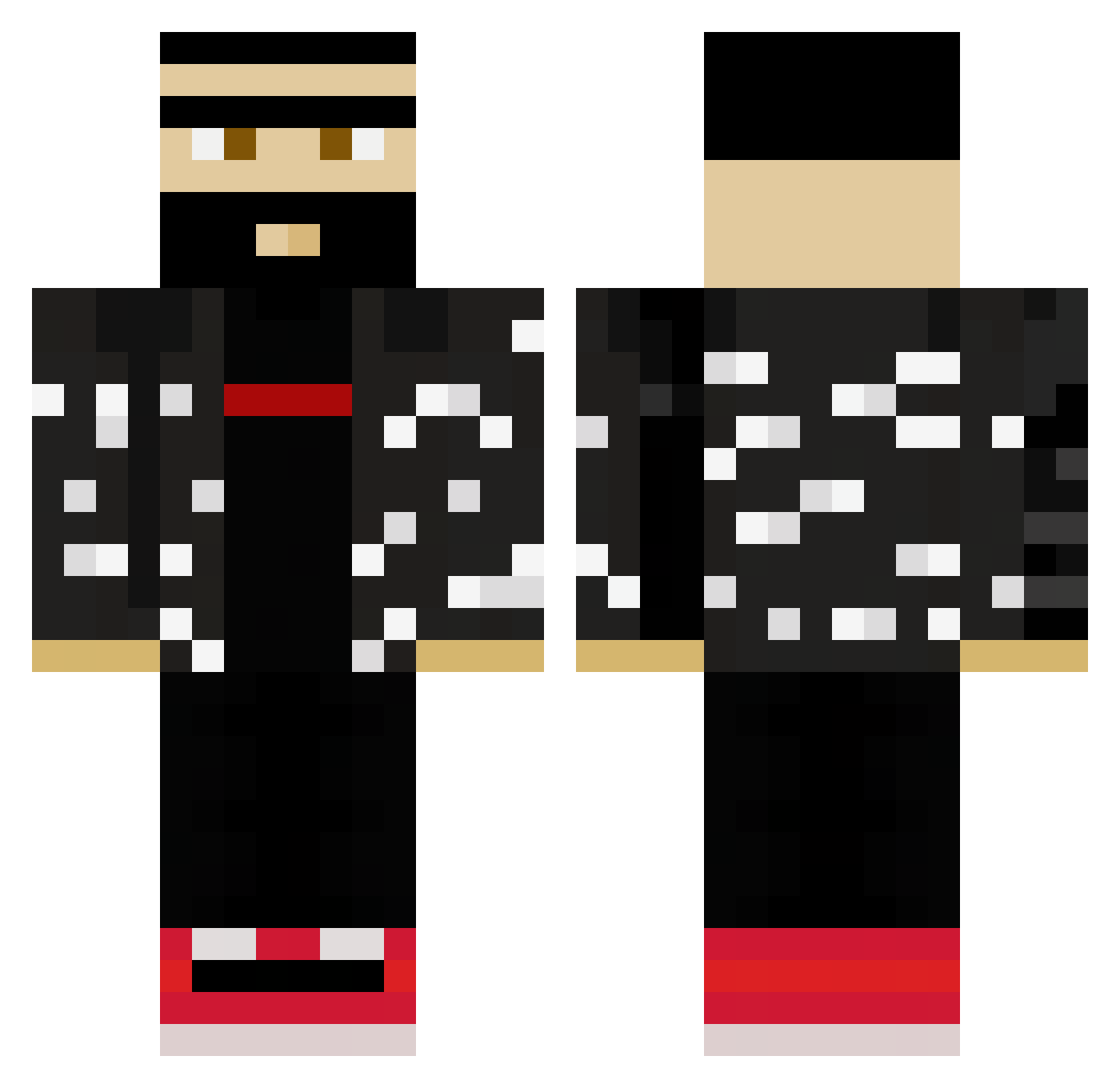 Trolly10 Minecraft skin, front and back view