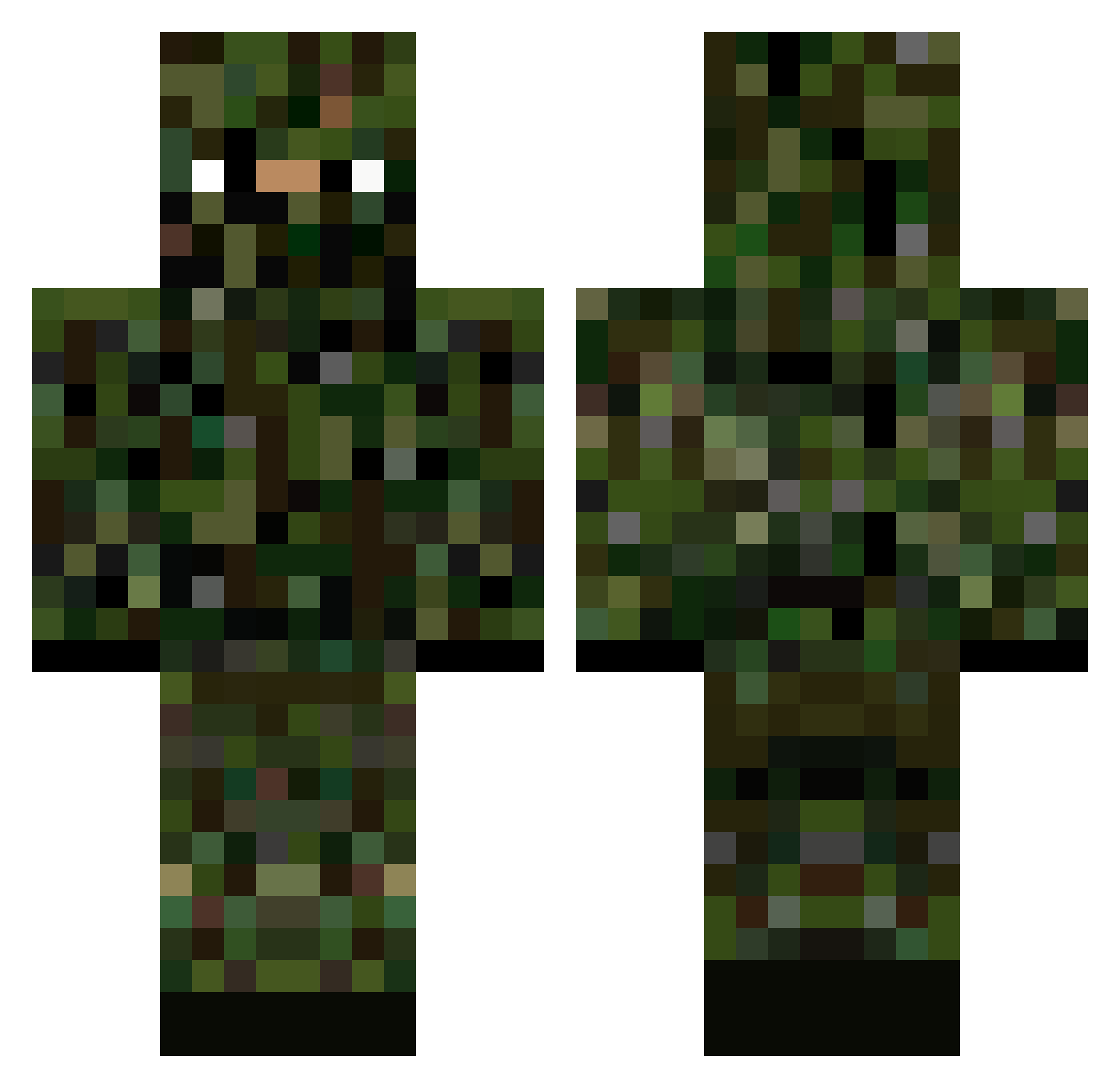 DeanTheBean20_ Minecraft skin, front and back view