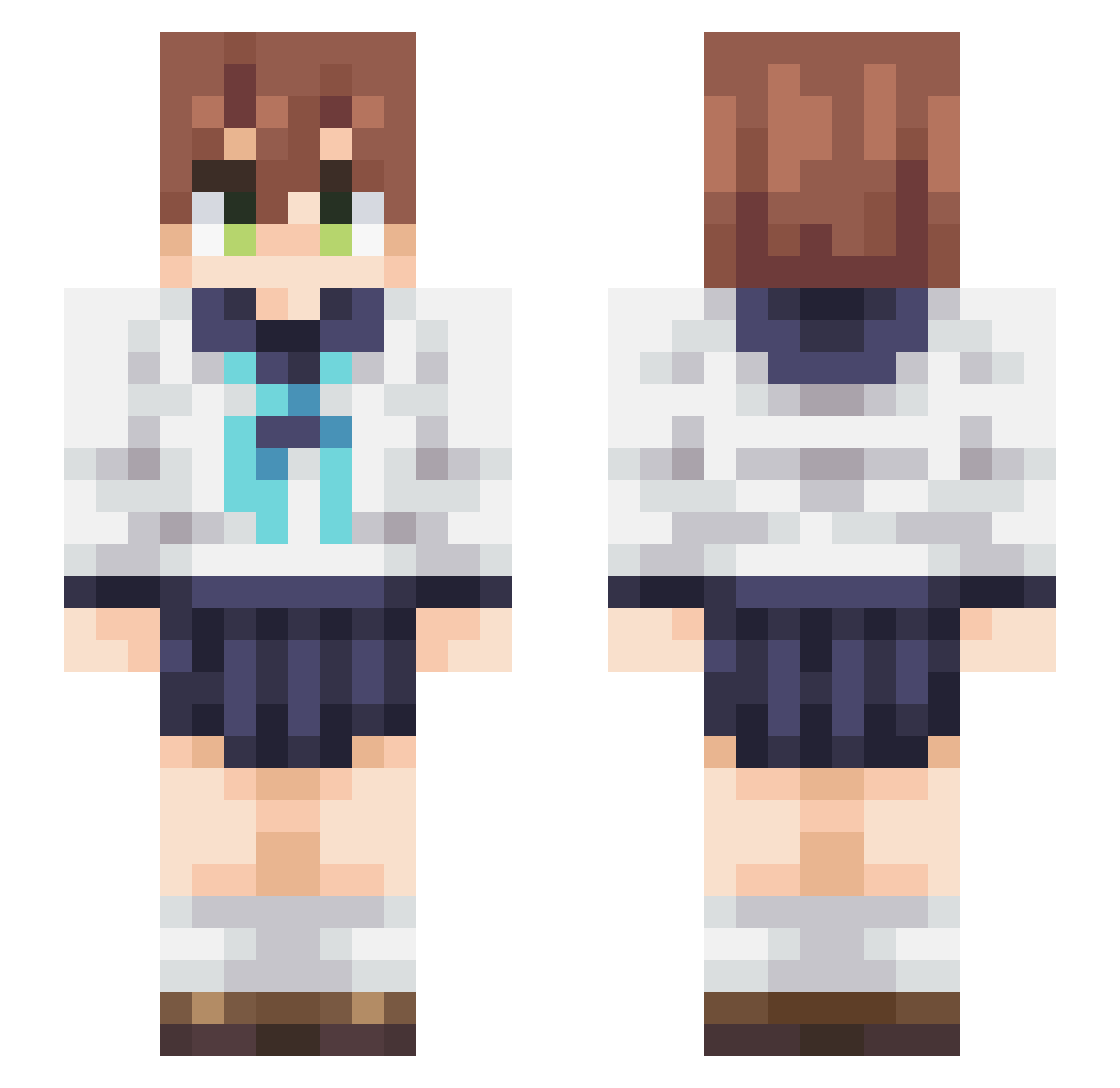 ShadowUniverse1 Minecraft skin, front and back view