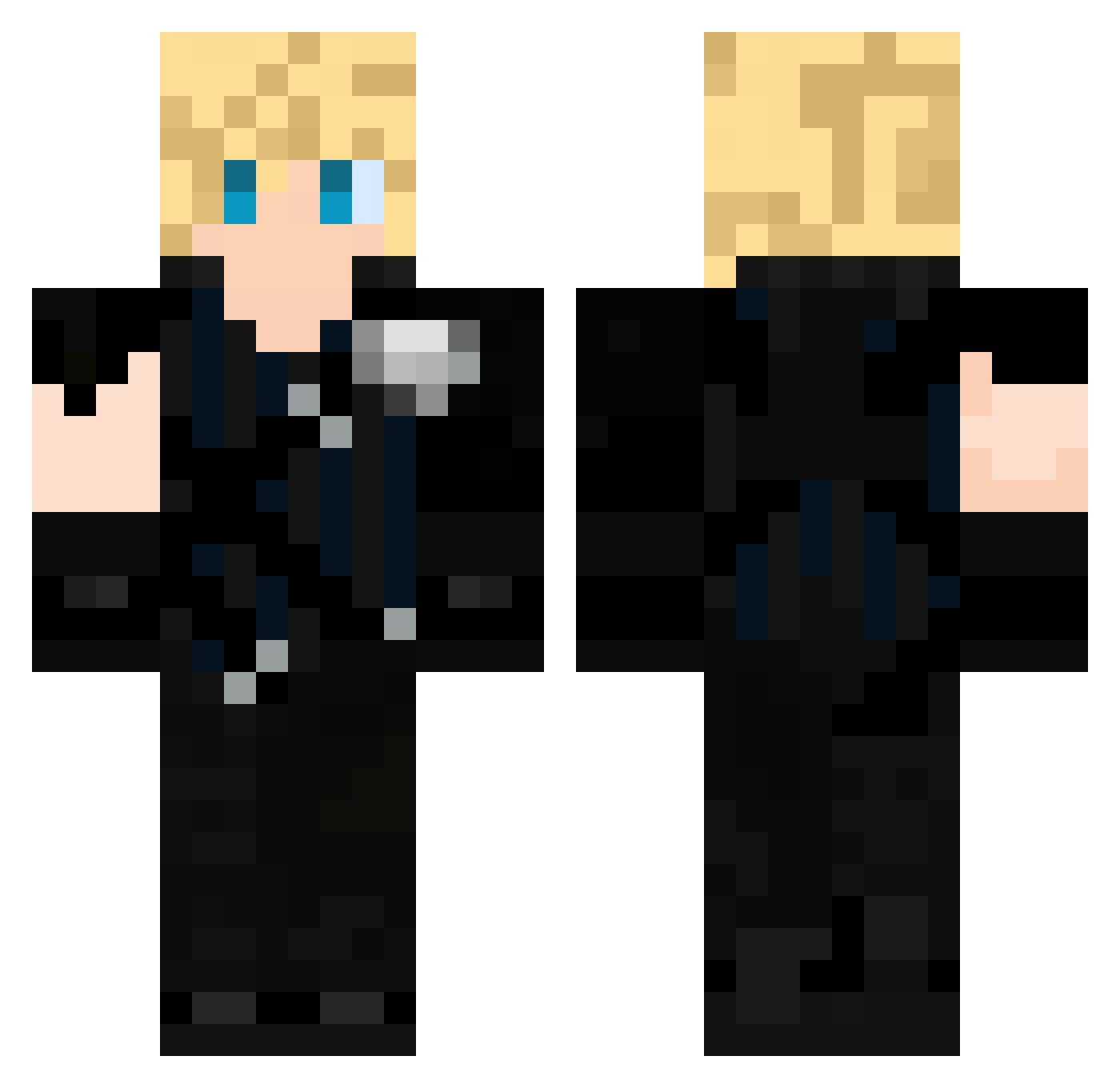 Tofuru Minecraft skin, front and back view