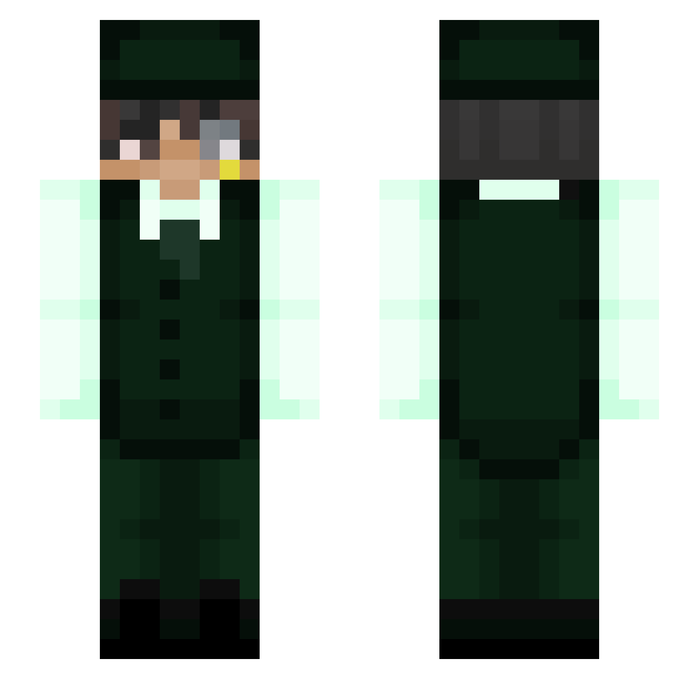 Raze_Fepa Minecraft skin, front and back view