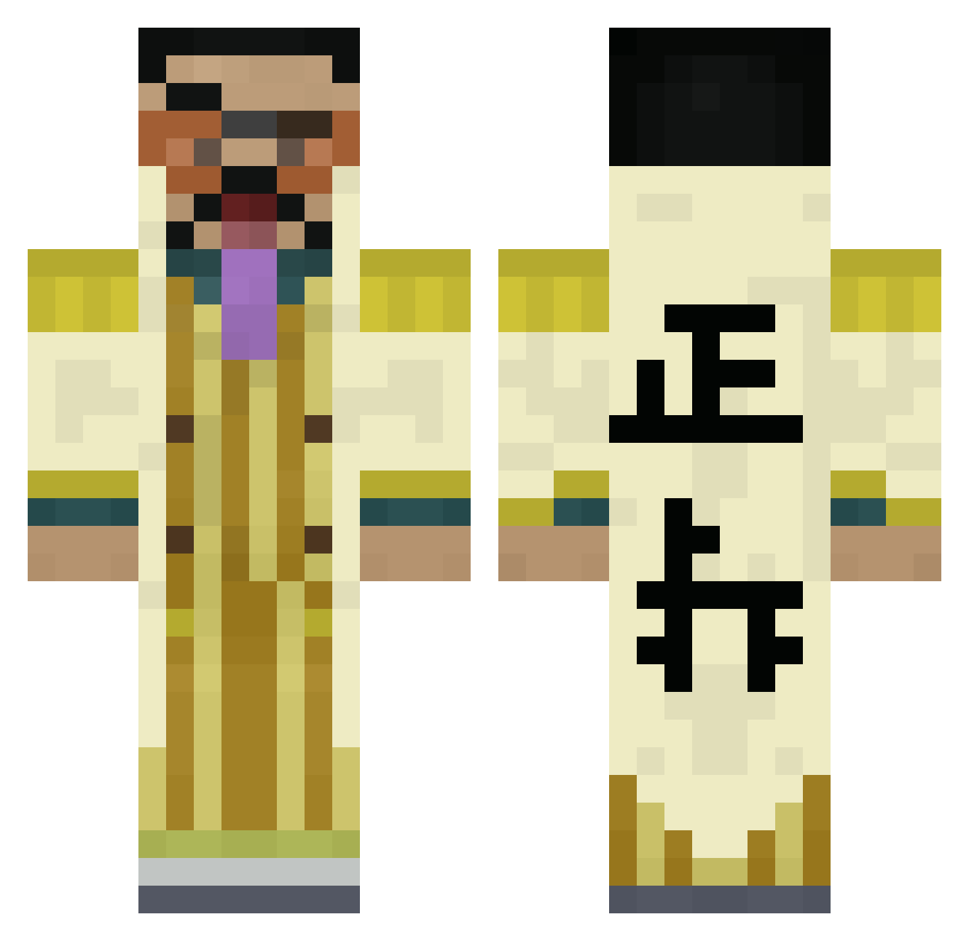 NsKAnnoyance Minecraft skin, front and back view