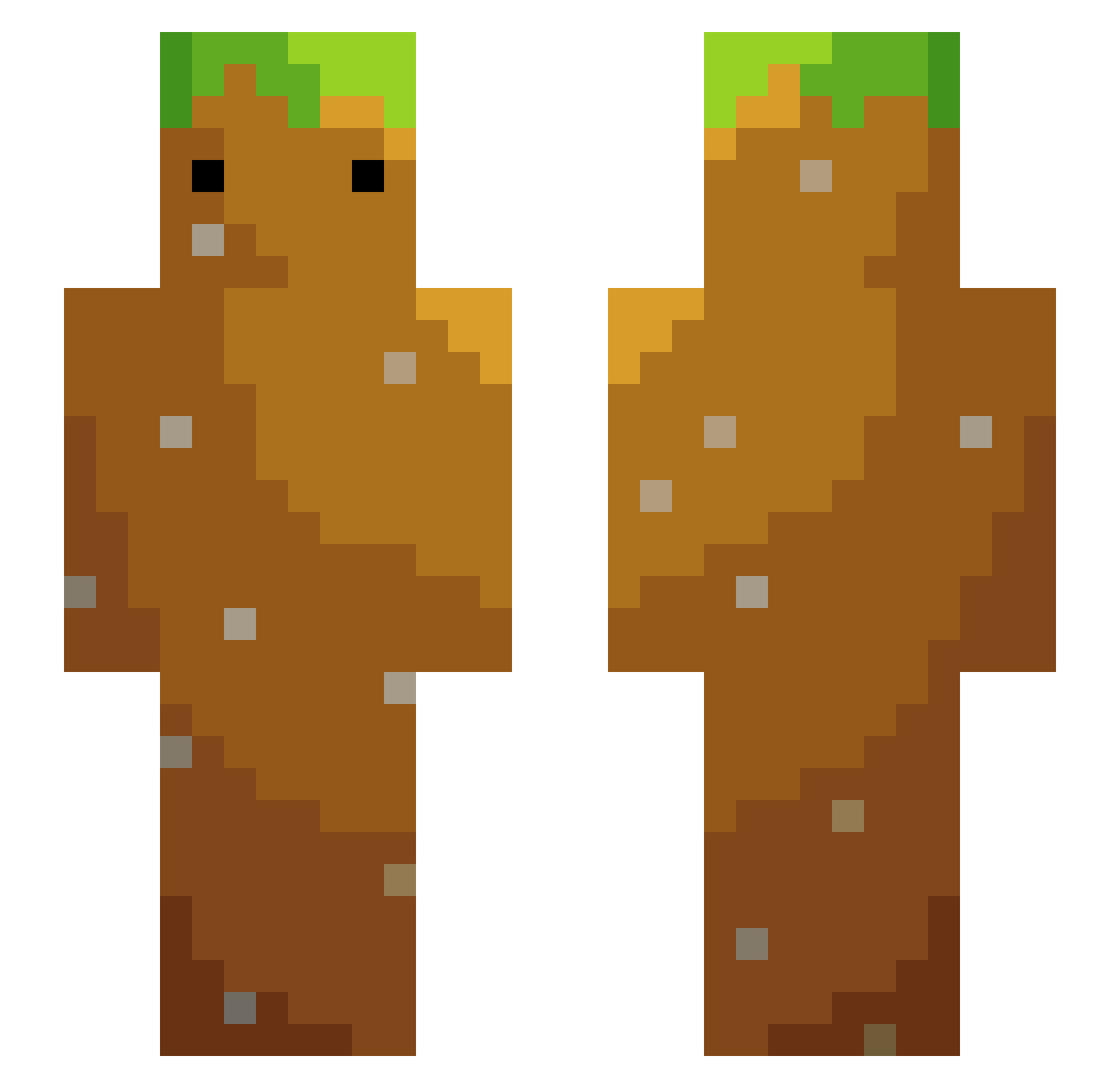 Moderu_nk Minecraft skin, front and back view