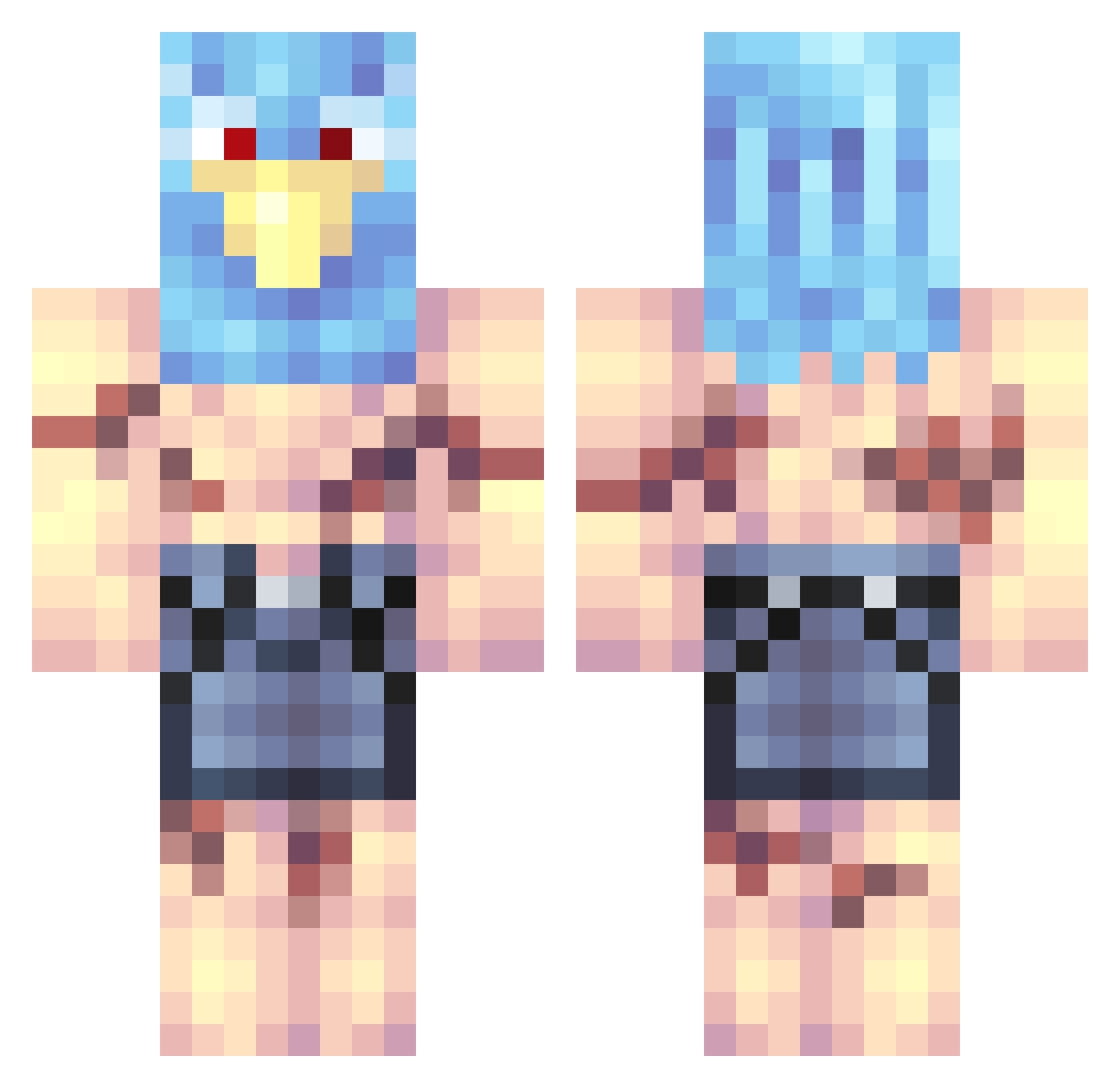maazino Minecraft skin, front and back view