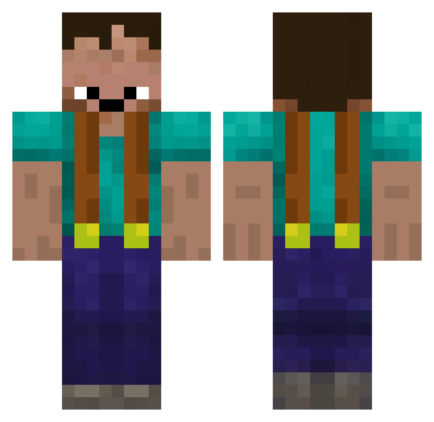 svanen85 Minecraft skin, front and back view