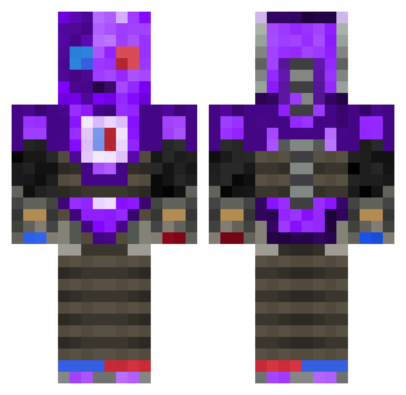 lcentavitosl Minecraft skin, front and back view