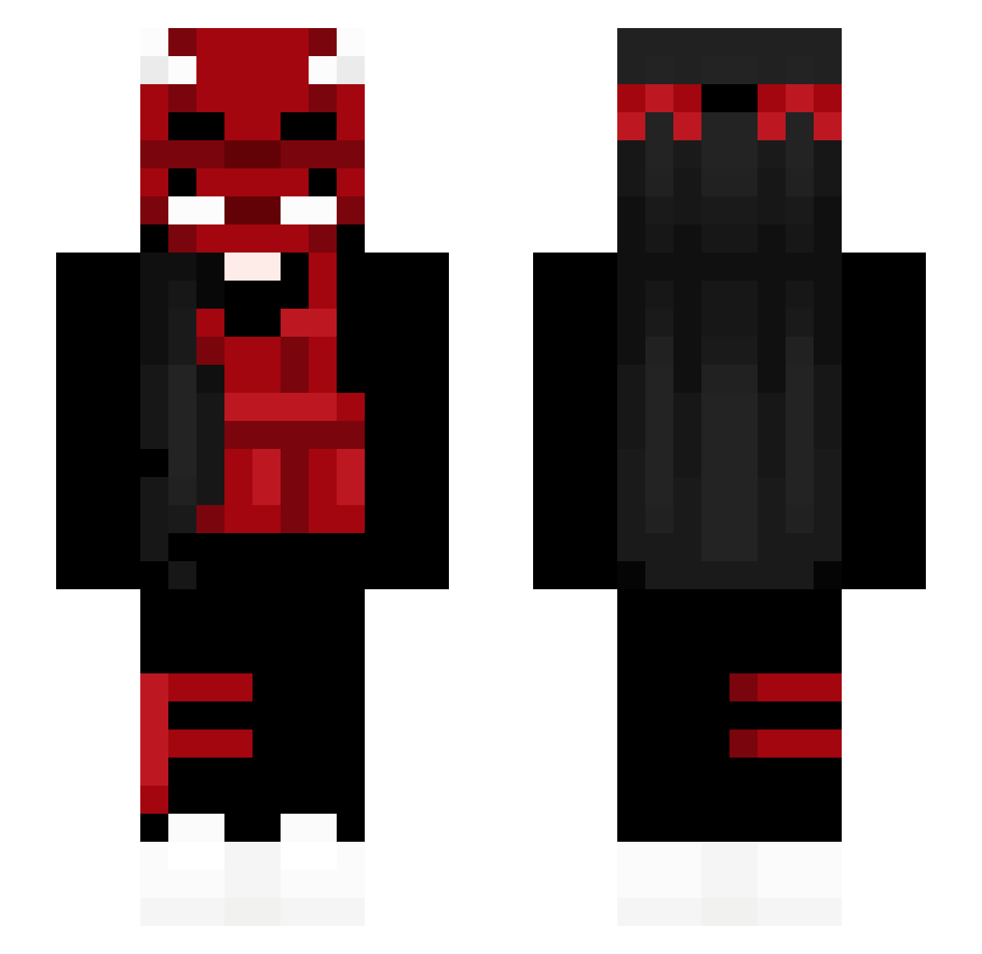 VinceSW Minecraft skin, front and back view