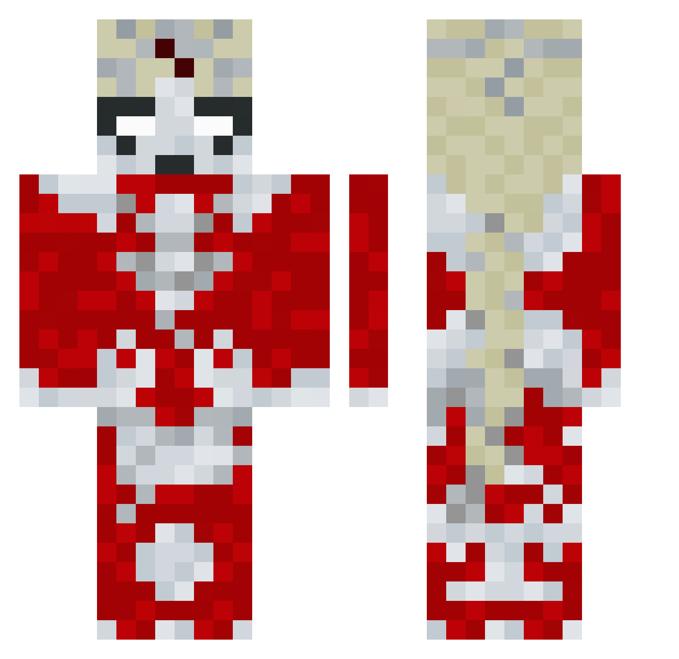 KinqDonuts Minecraft skin, front and back view