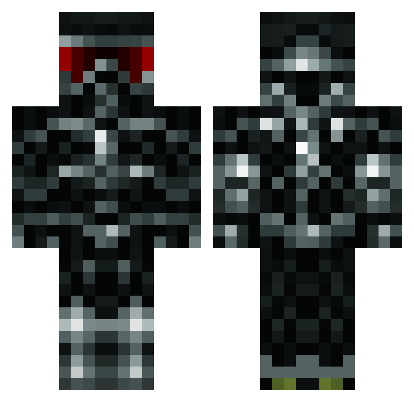 Tigrean Minecraft skin, front and back view