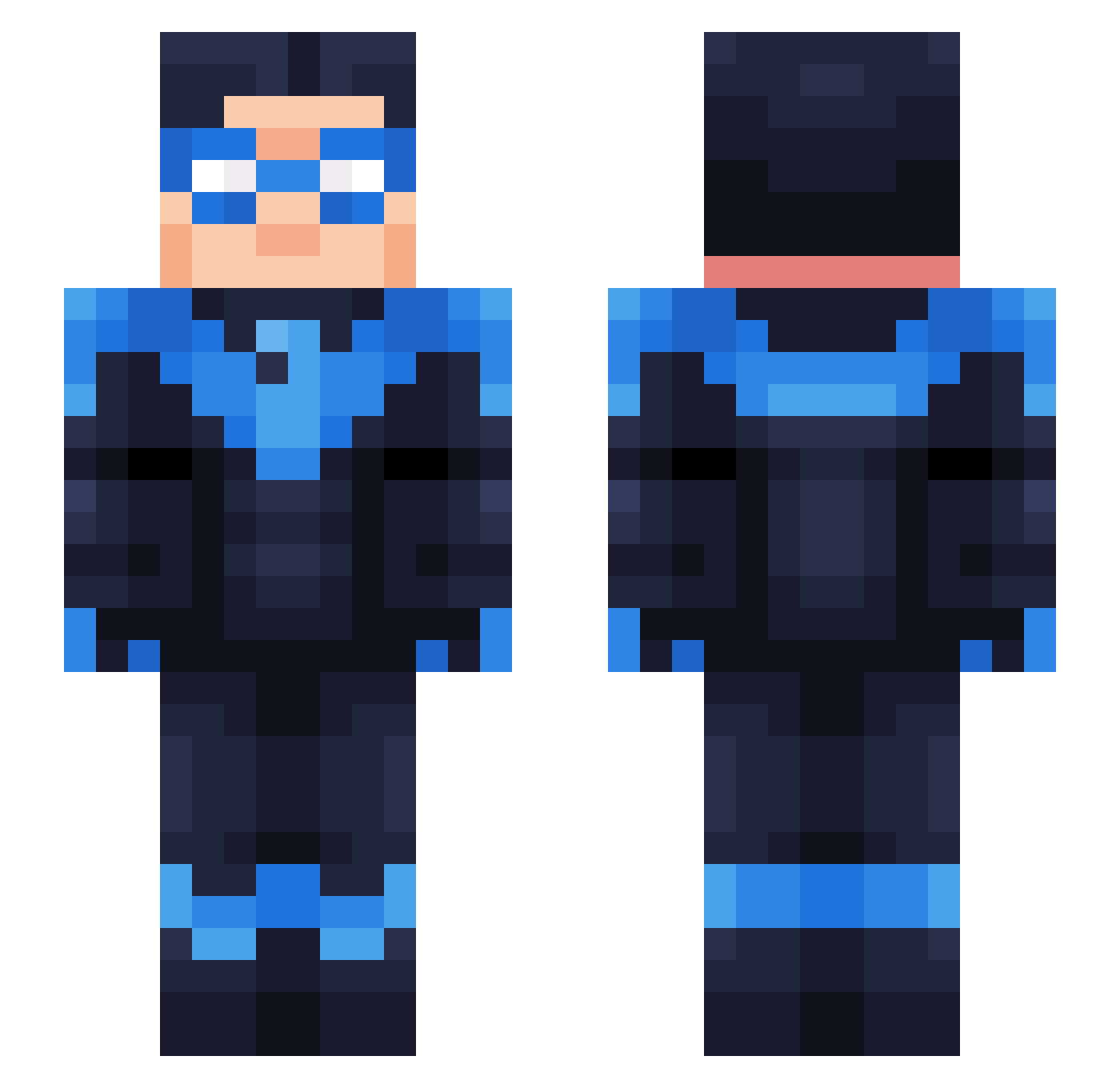 luquetas666 Minecraft skin, front and back view