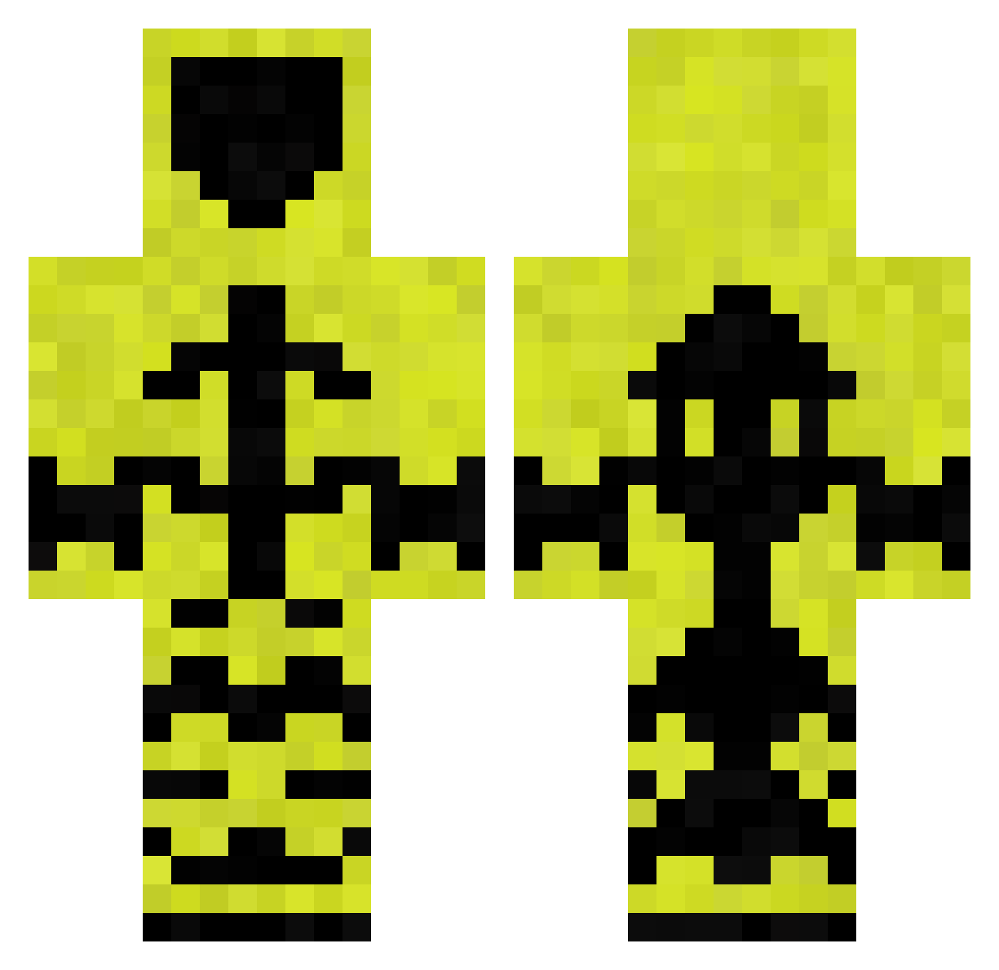 JteGoumeFort Minecraft skin, front and back view