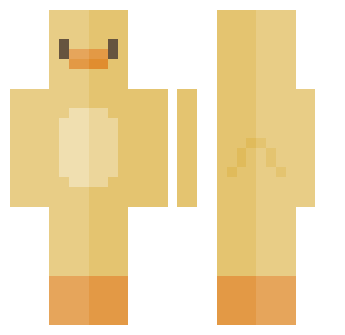 Arizsosa Minecraft skin, front and back view