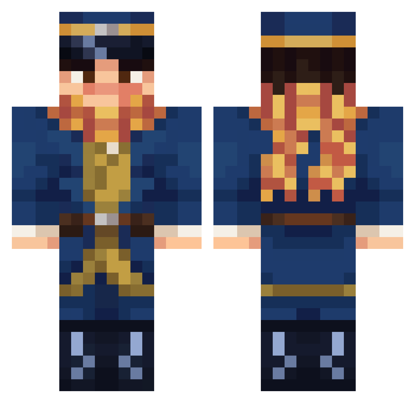 qoifishy Minecraft skin, front and back view
