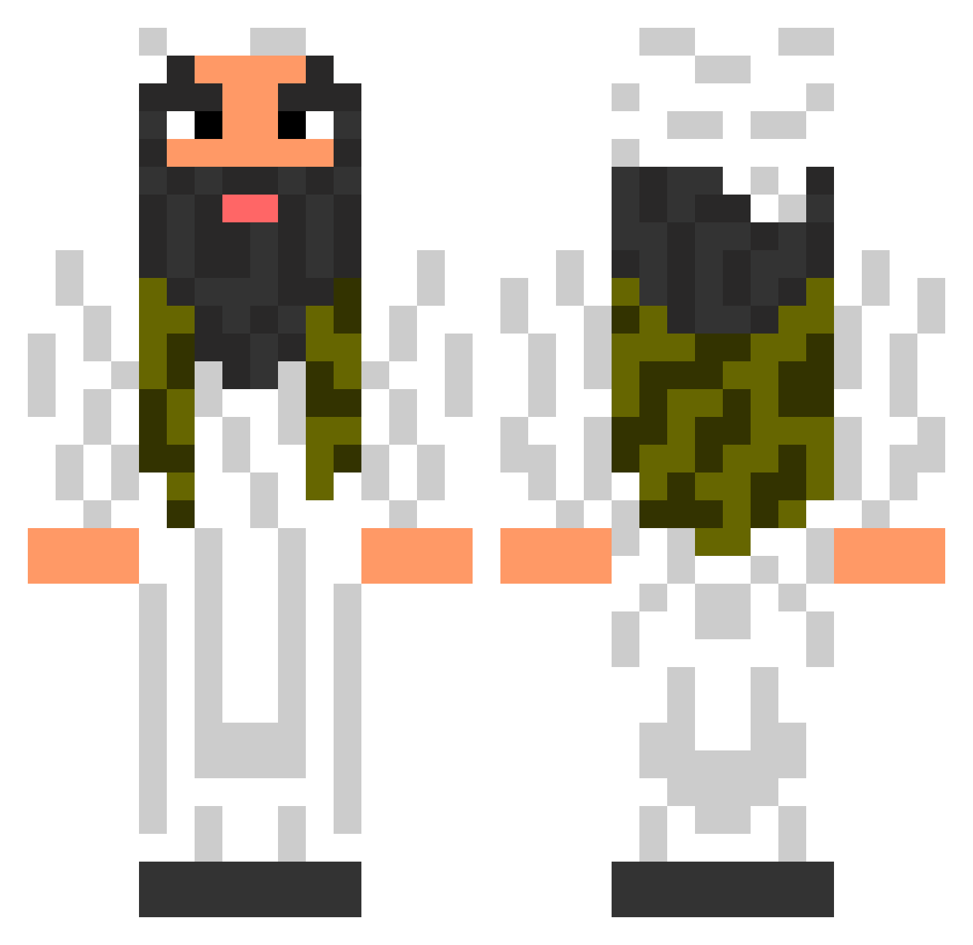MrShore75 Minecraft skin, front and back view
