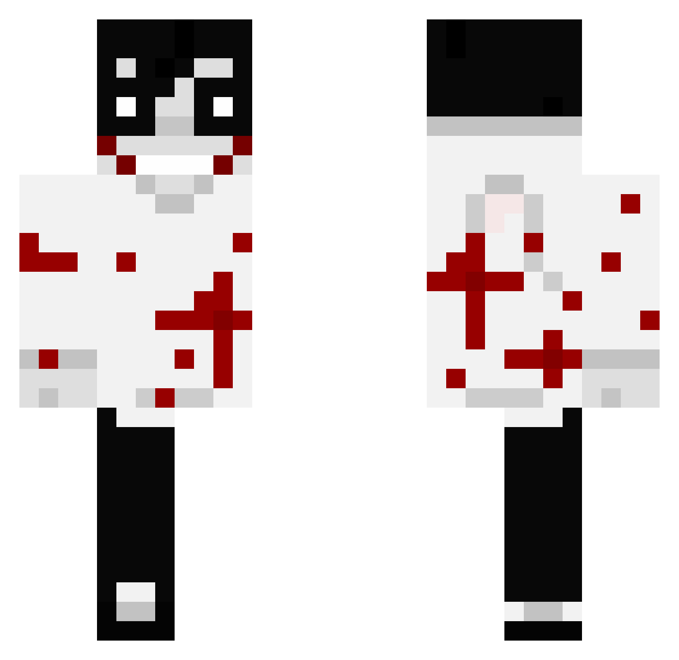 hevygang Minecraft skin, front and back view