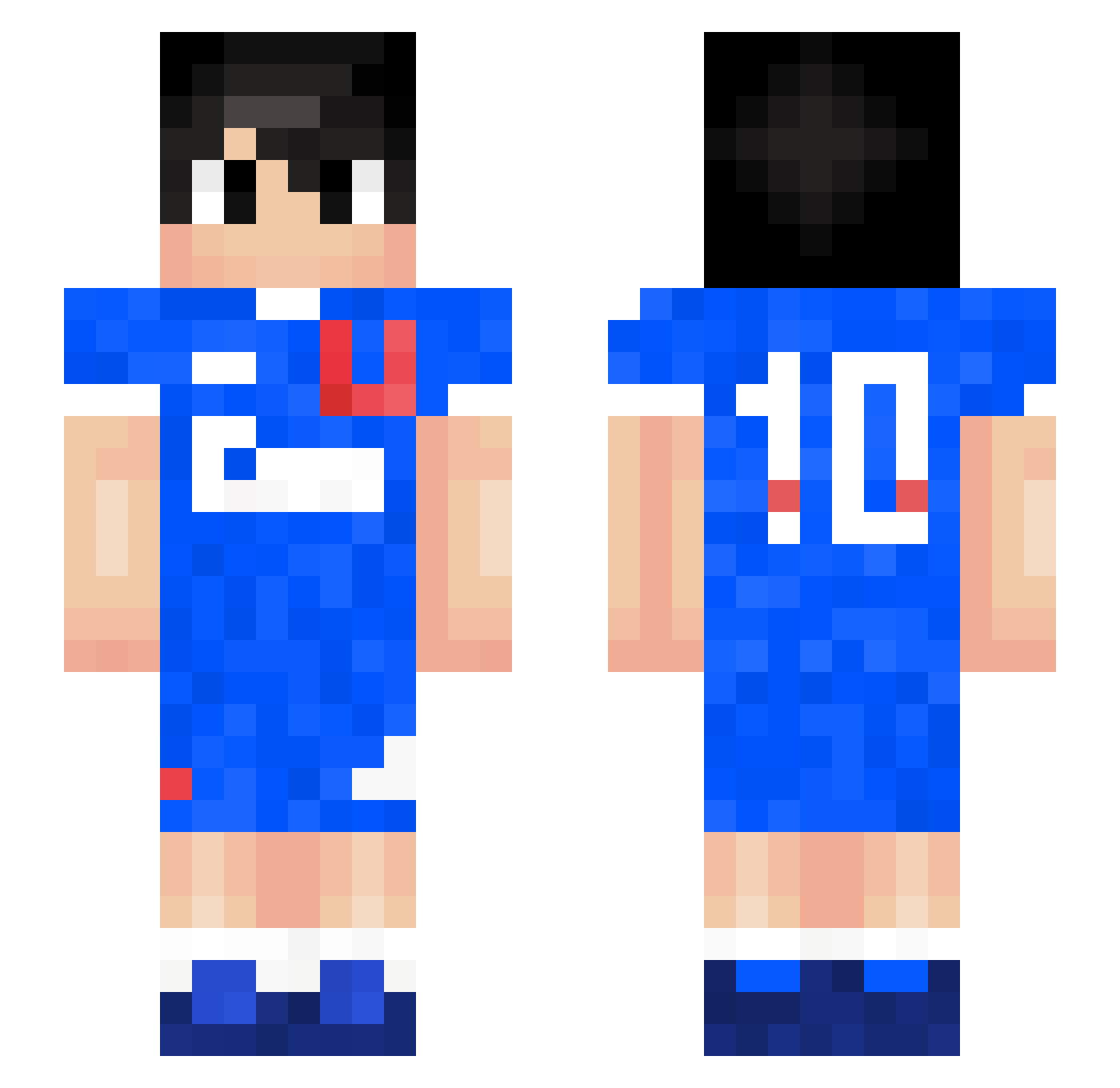 Yotsuba777 Minecraft skin, front and back view
