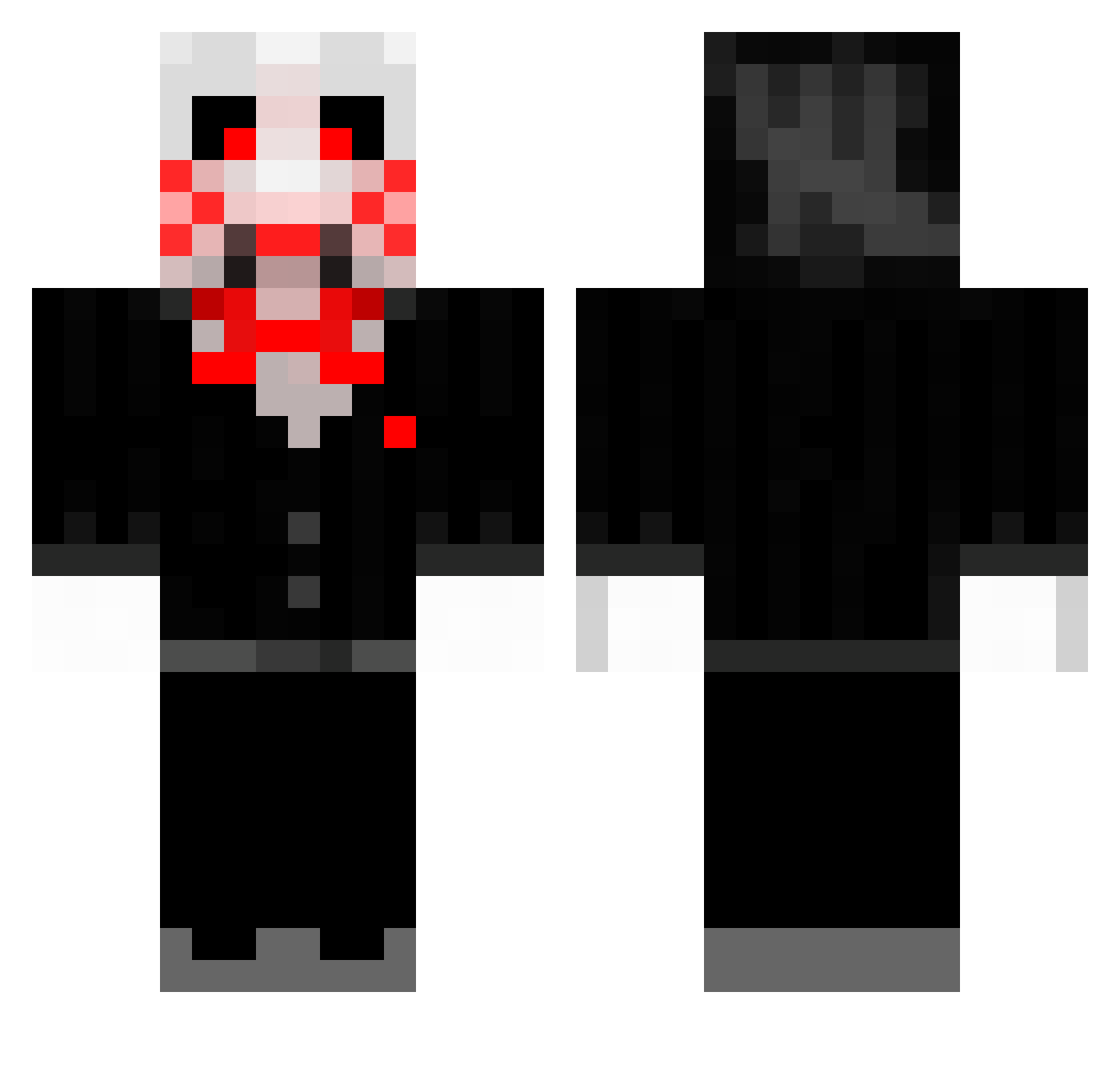 Chevre Minecraft skin, front and back view