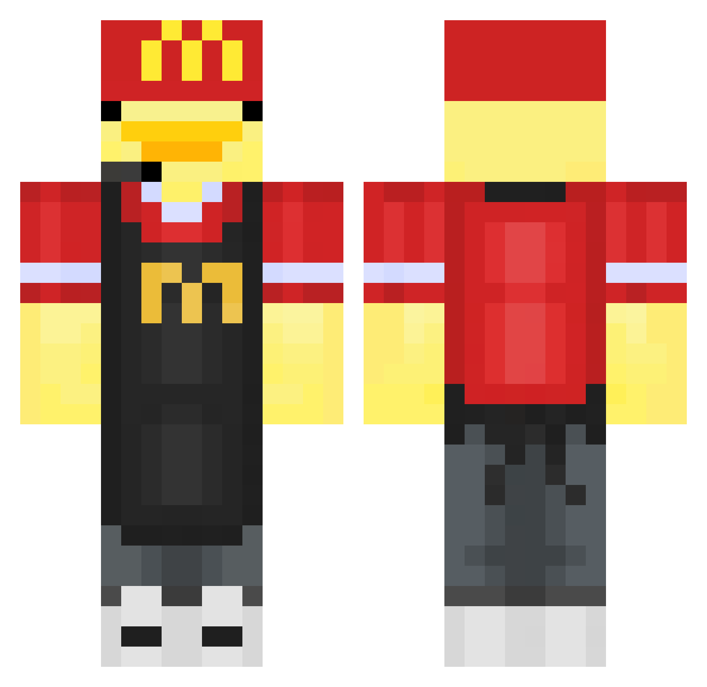 ANCHANGMIN Minecraft skin, front and back view