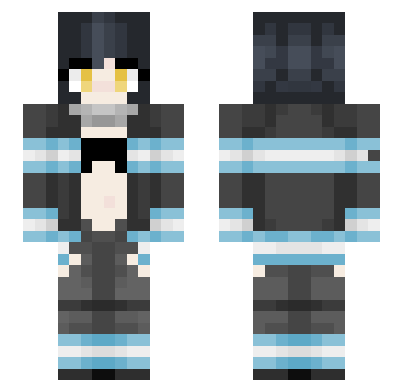 Widelec Minecraft skin, front and back view