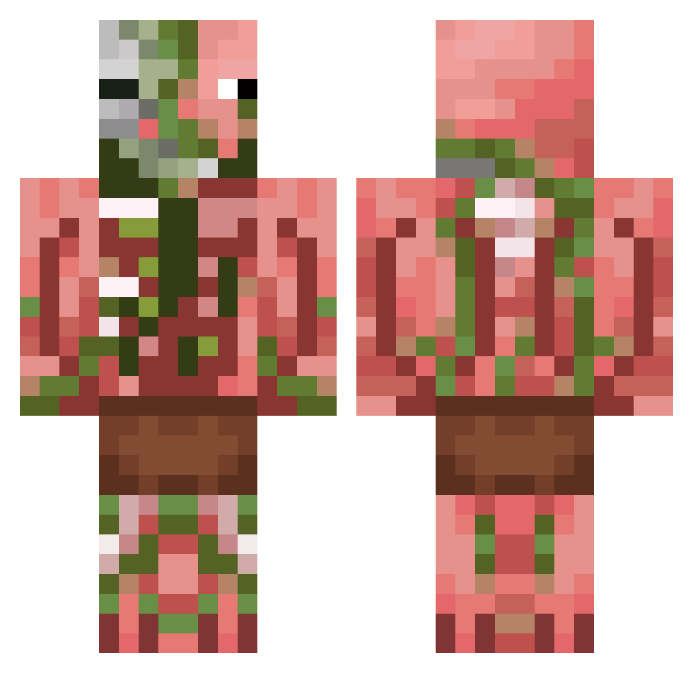 EZ8AZ Minecraft skin, front and back view