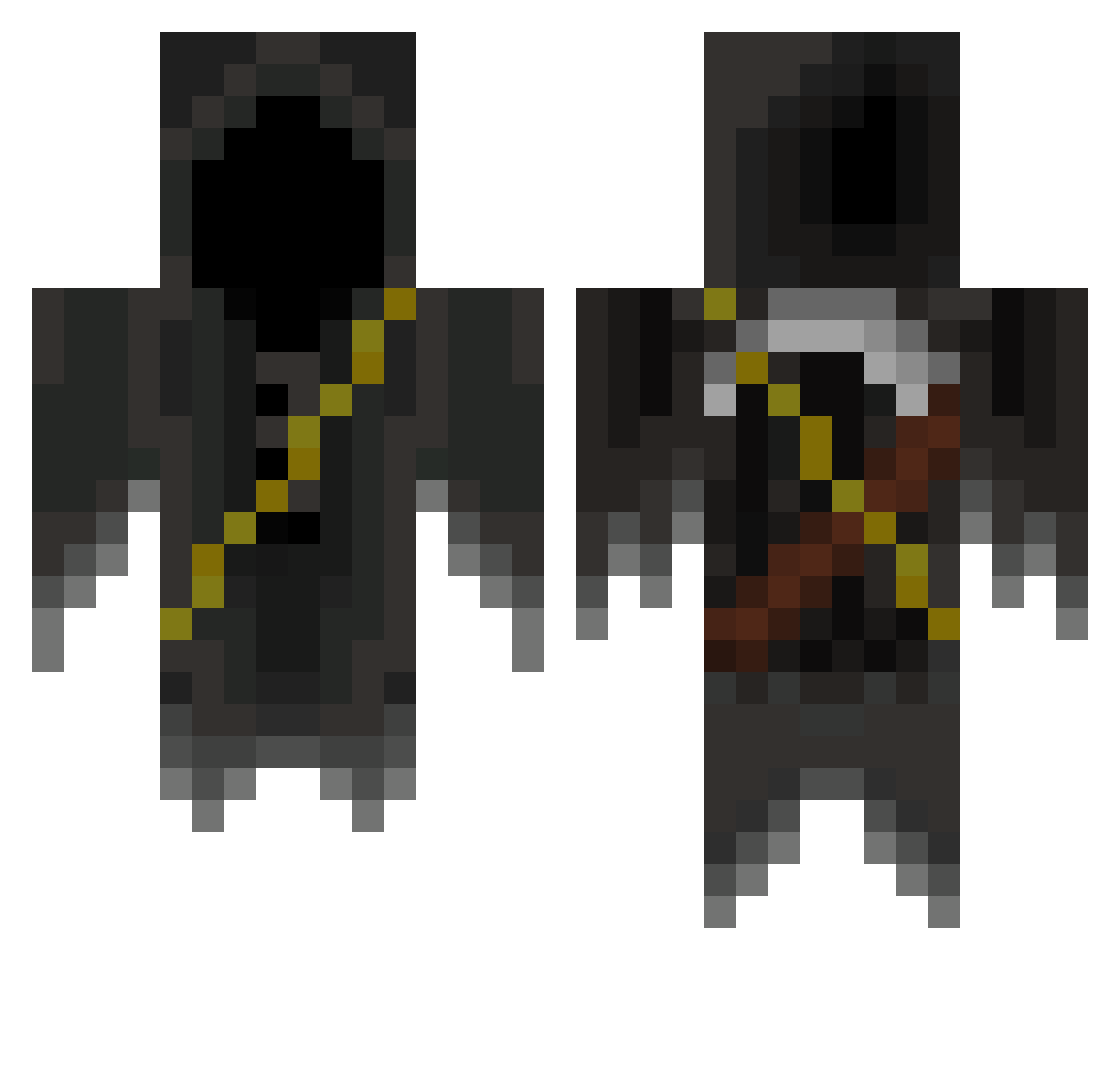 Scaloppine Minecraft skin, front and back view