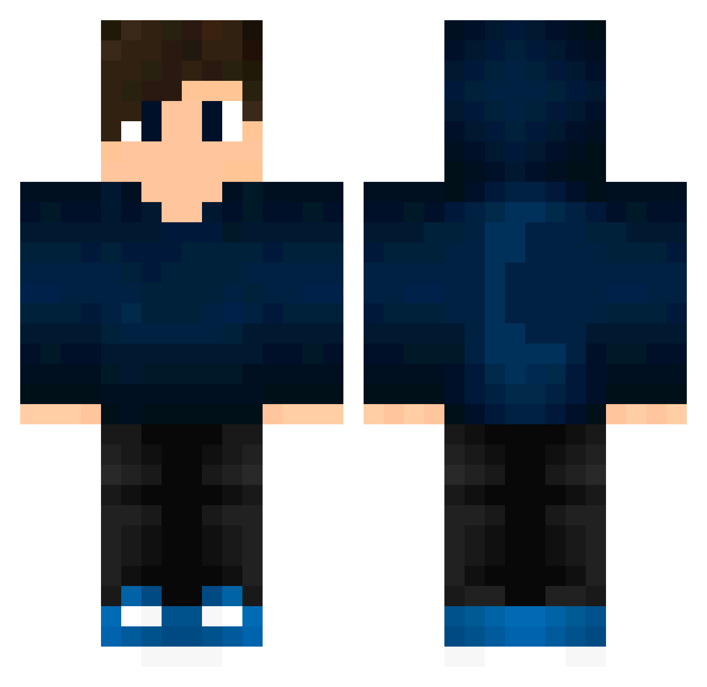 submitted Minecraft skin, front and back view