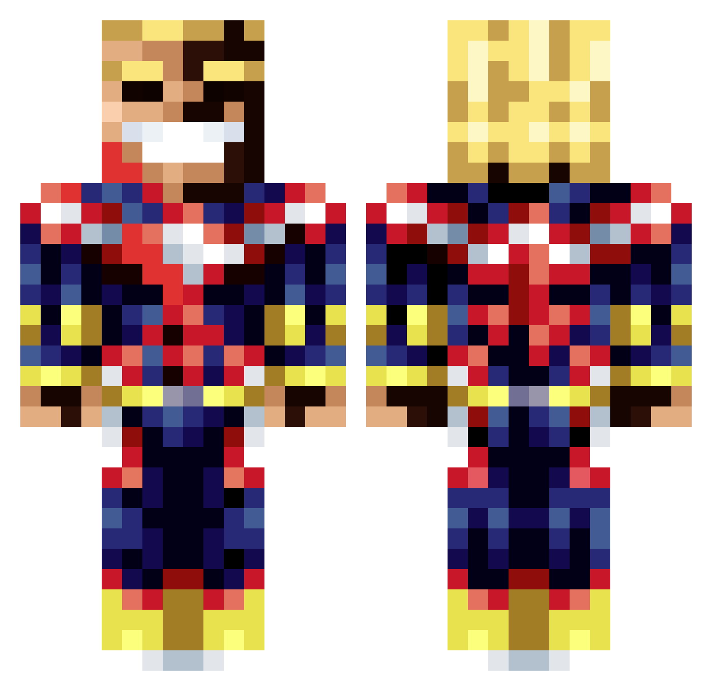 DAISHI0831 Minecraft skin, front and back view