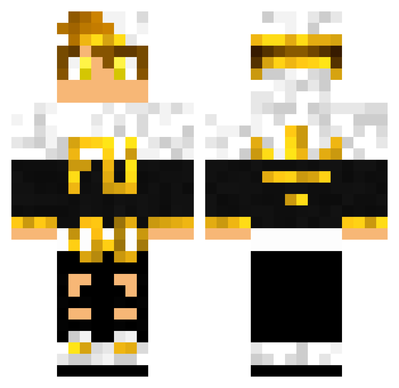 ShadesHyper Minecraft skin, front and back view