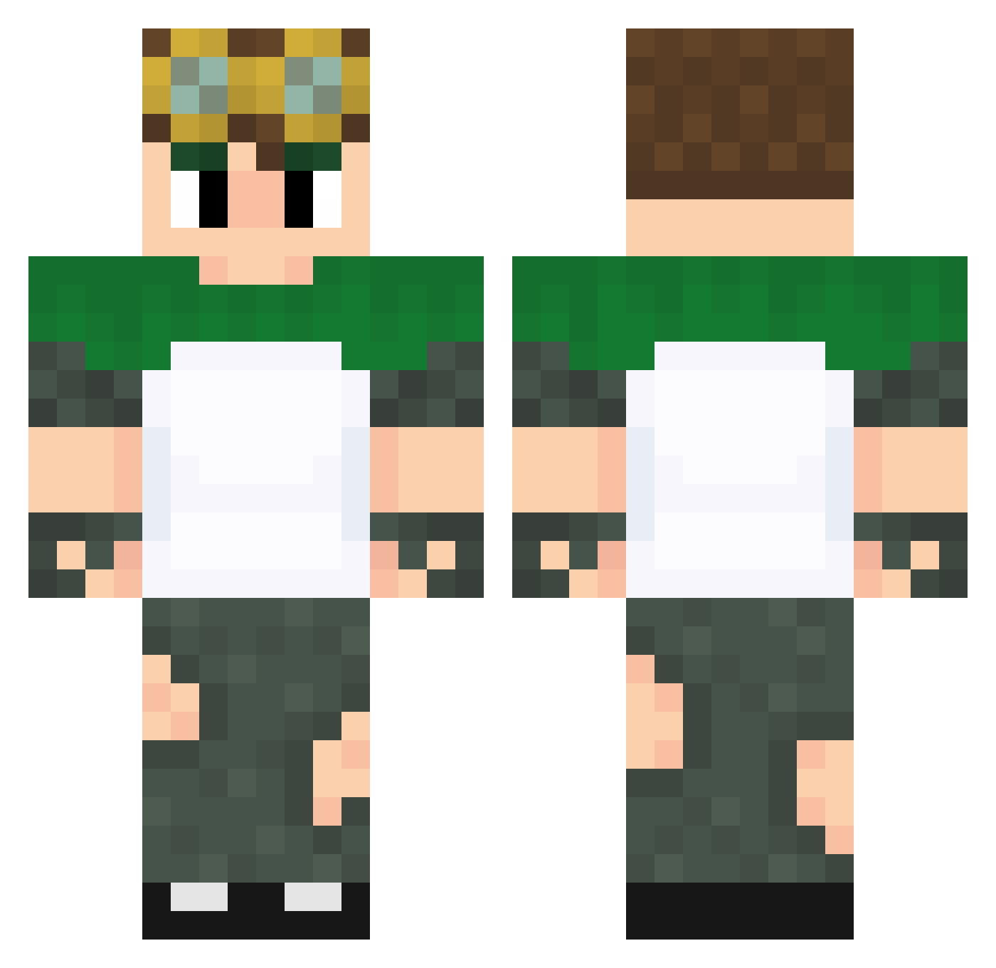 dano3d Minecraft skin, front and back view