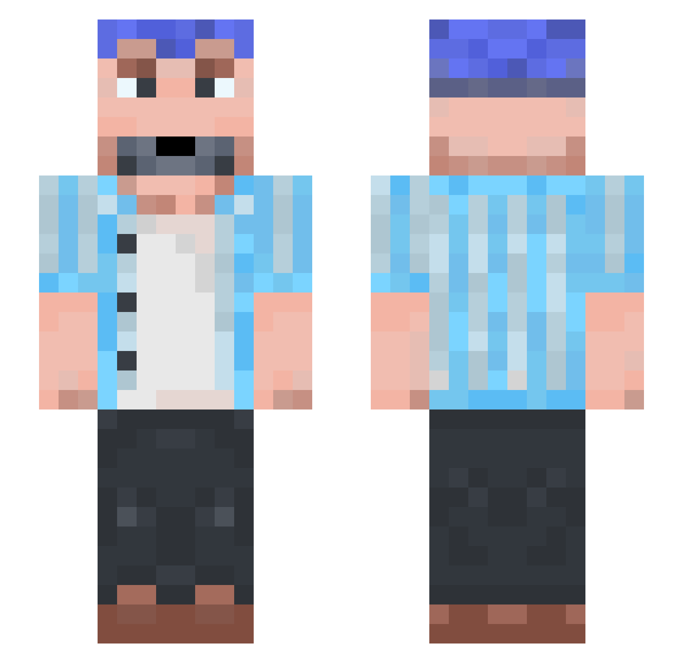 plebey_fanat Minecraft skin, front and back view