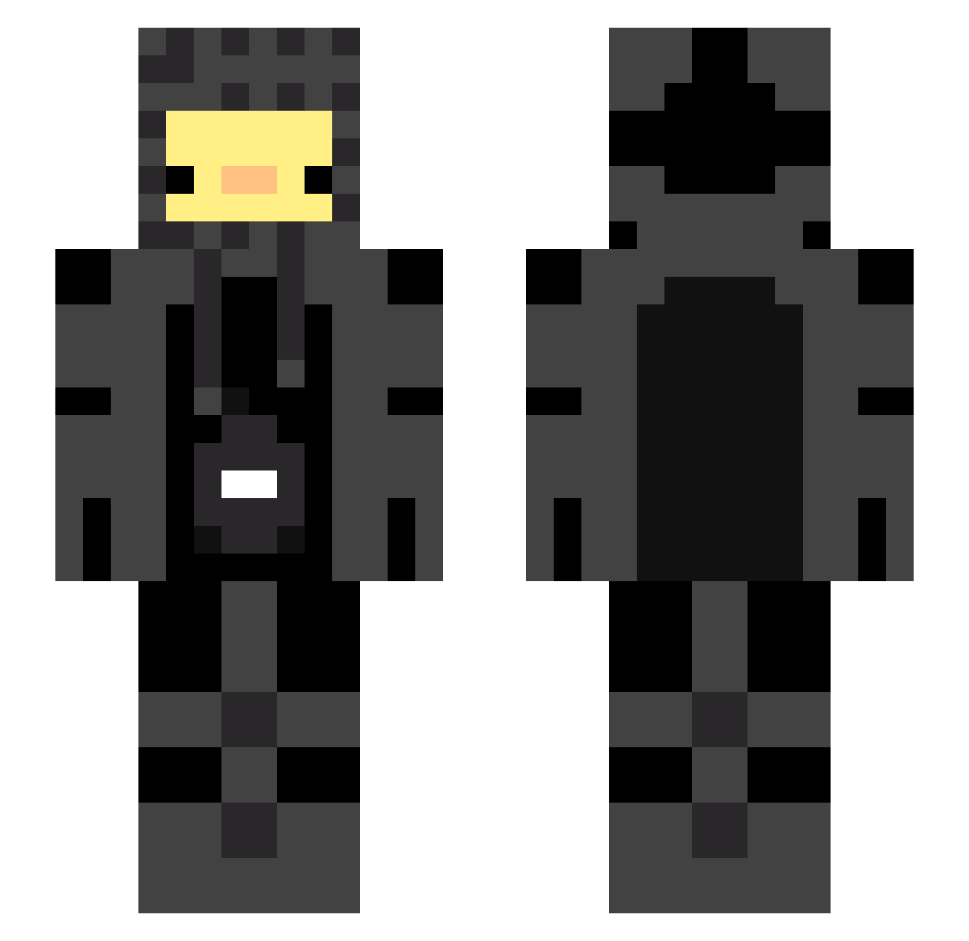 Starlight_Billy Minecraft skin, front and back view