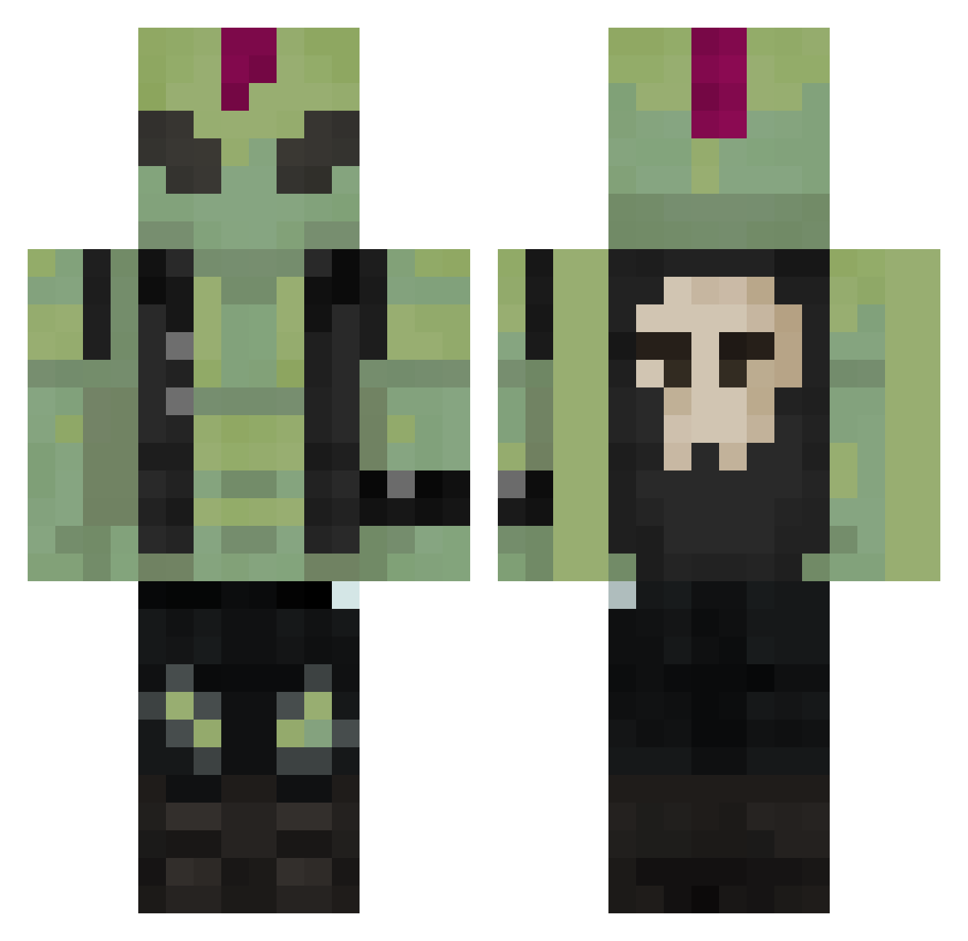 Daran_NZ Minecraft skin, front and back view