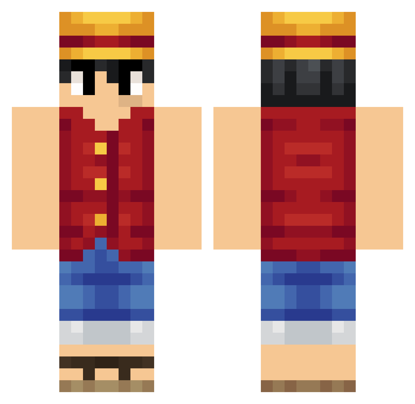 SA_MI Minecraft skin, front and back view